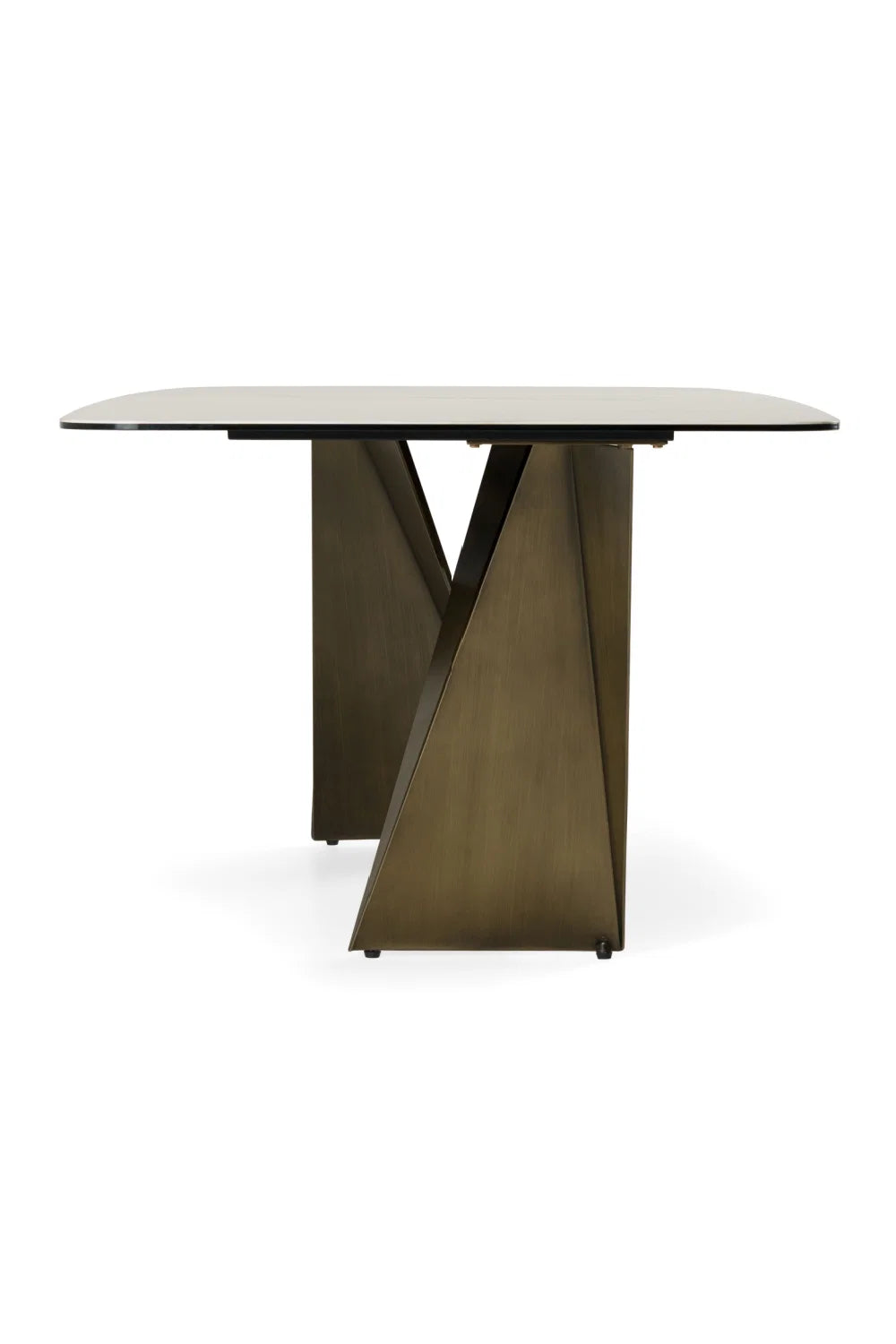 Luxury Rectangular White Ceramic Dining Table Modern Italian Style for Villa