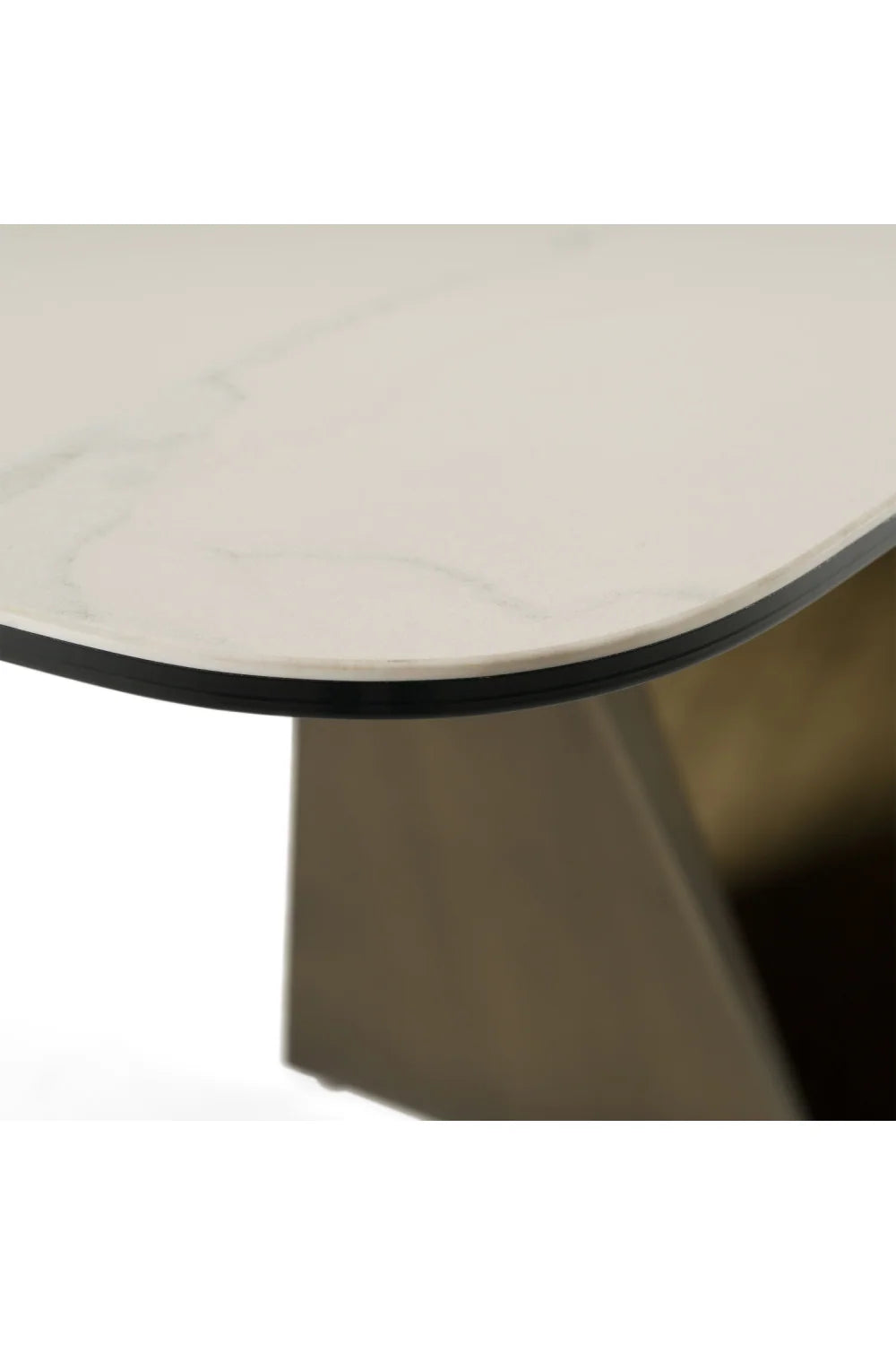 Luxury Rectangular White Ceramic Dining Table Modern Italian Style for Villa