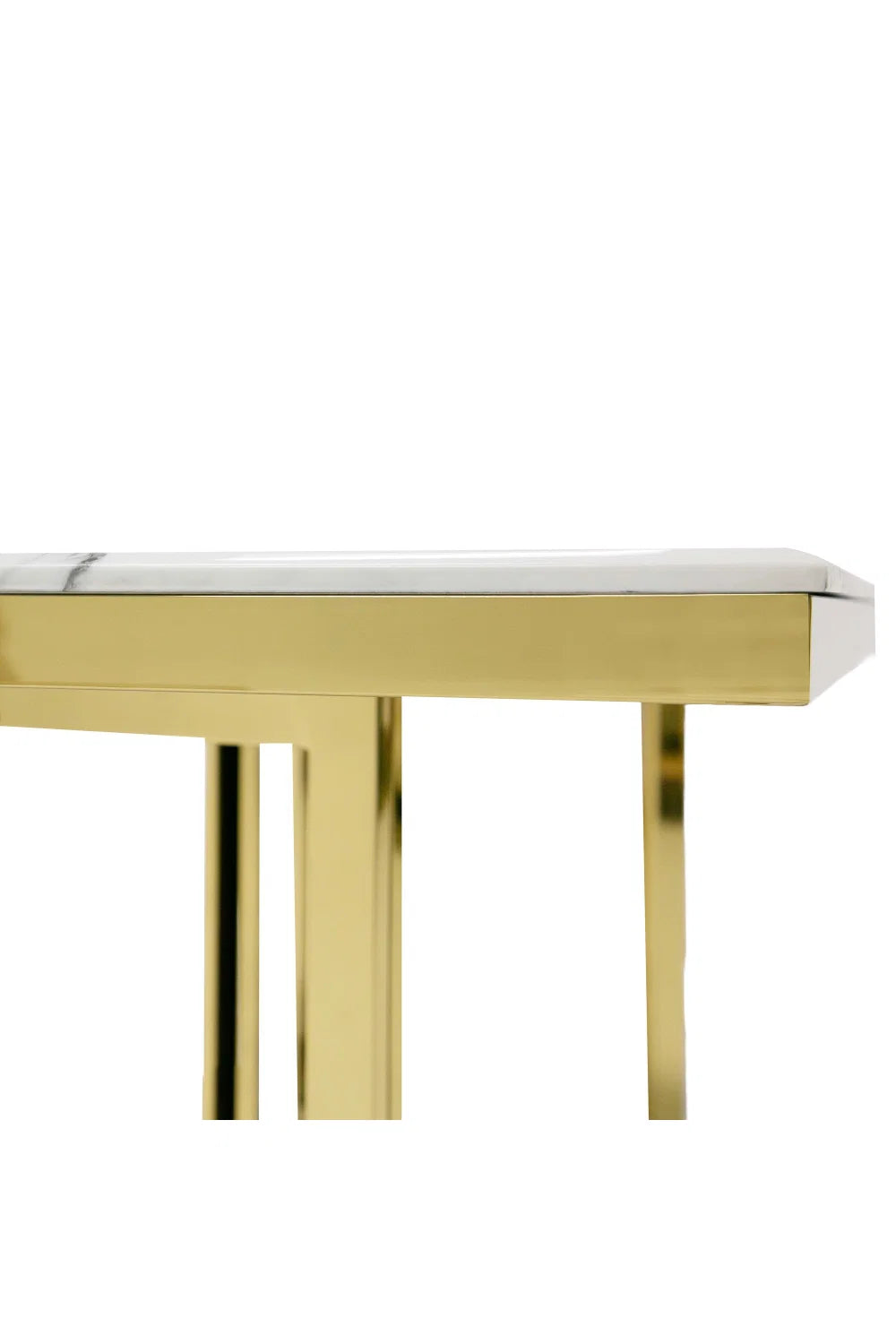 Luxury Rectangular White Marble Dining Table Modern Italian Style for Villa