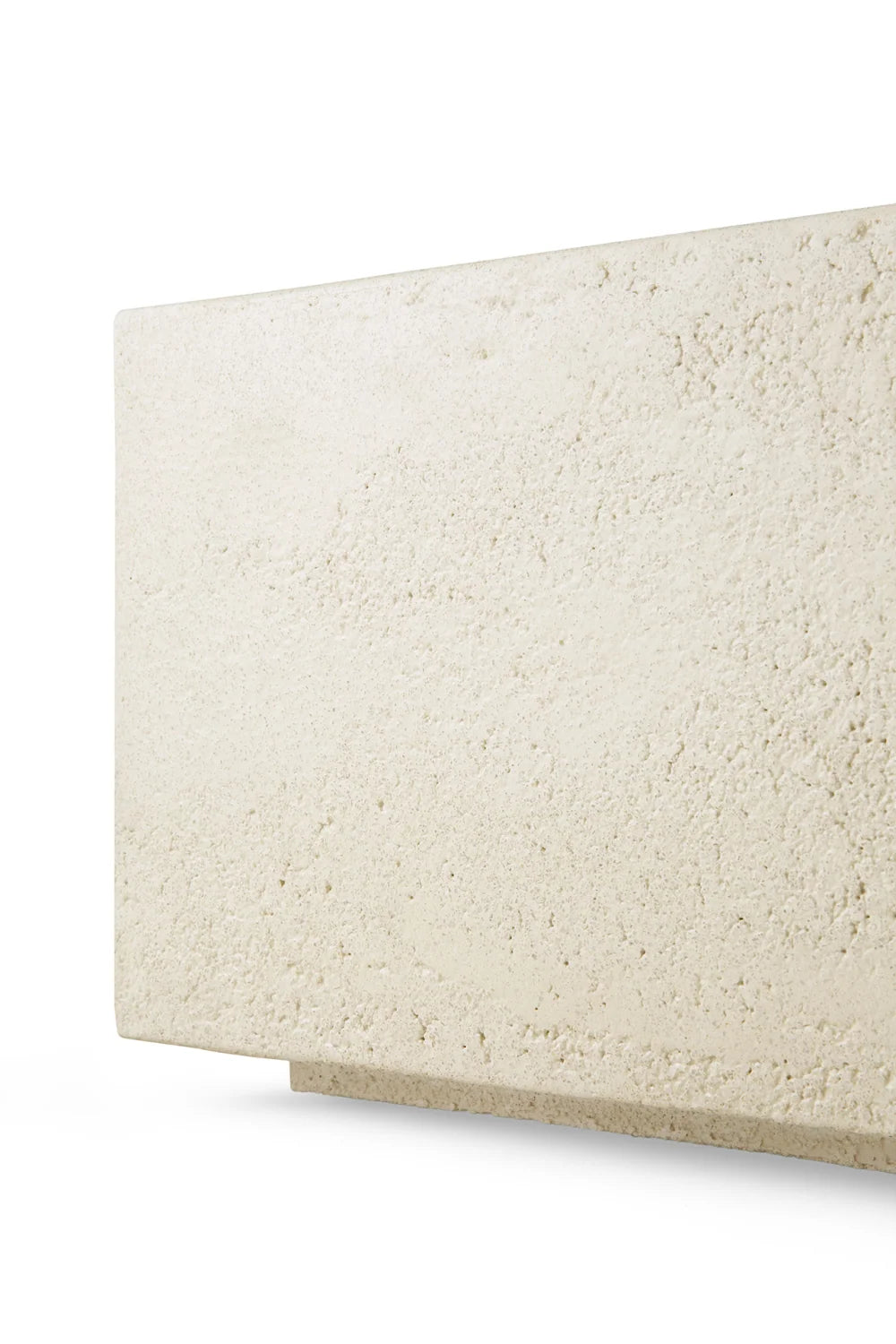 Luxury Rectangular White Microcement Coffee Table Modern Italian Style for Villa