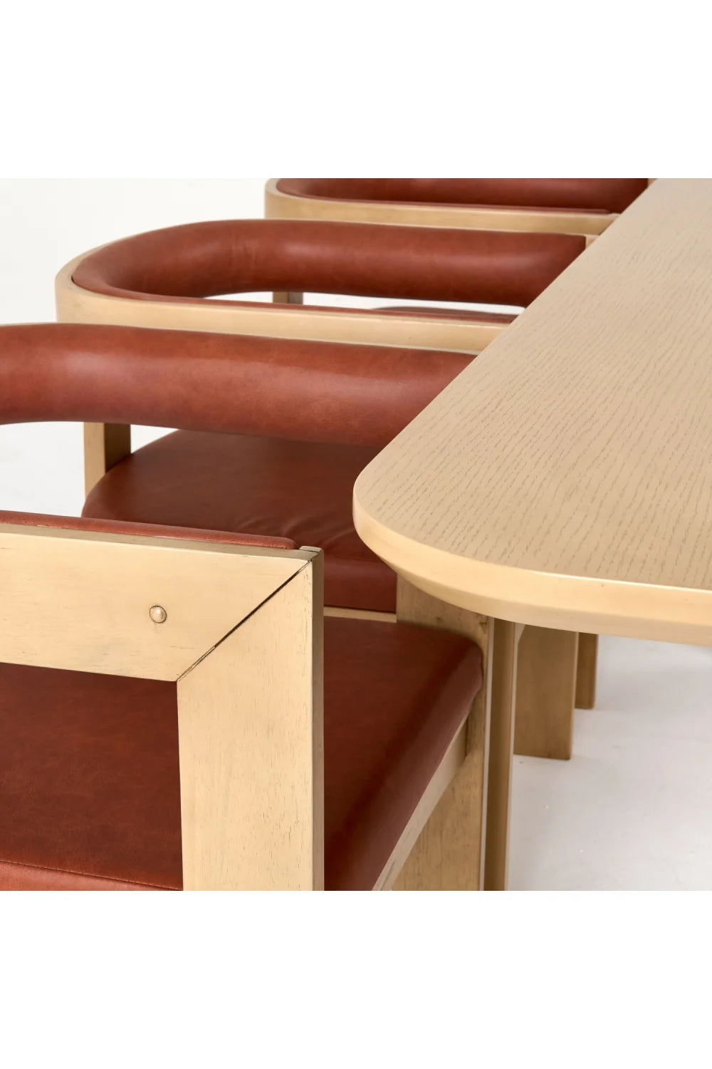 Luxury Rectangular White Oak Dining Table Modern Italian Style for Villa