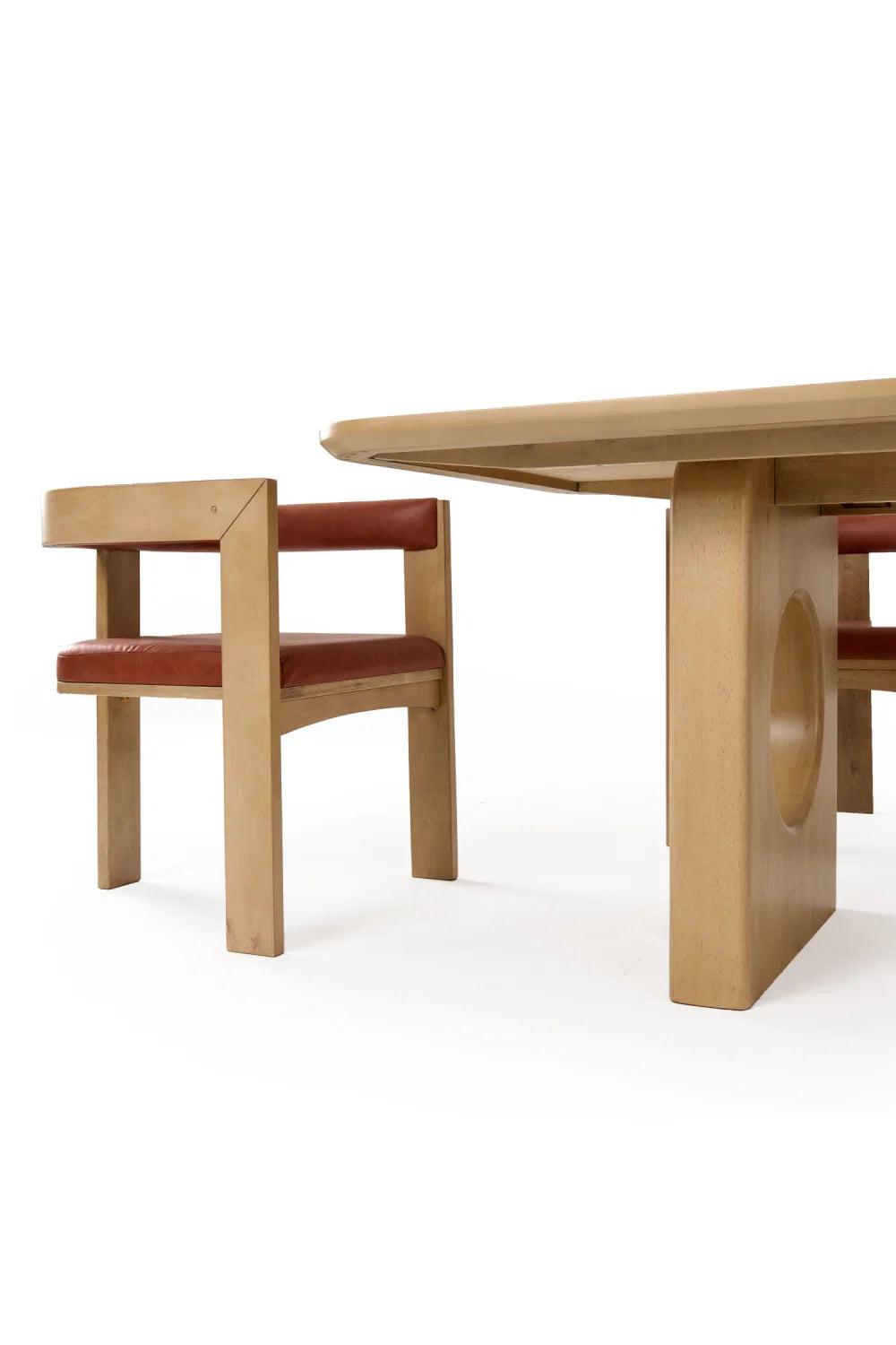 Luxury Rectangular White Oak Dining Table Modern Italian Style for Villa