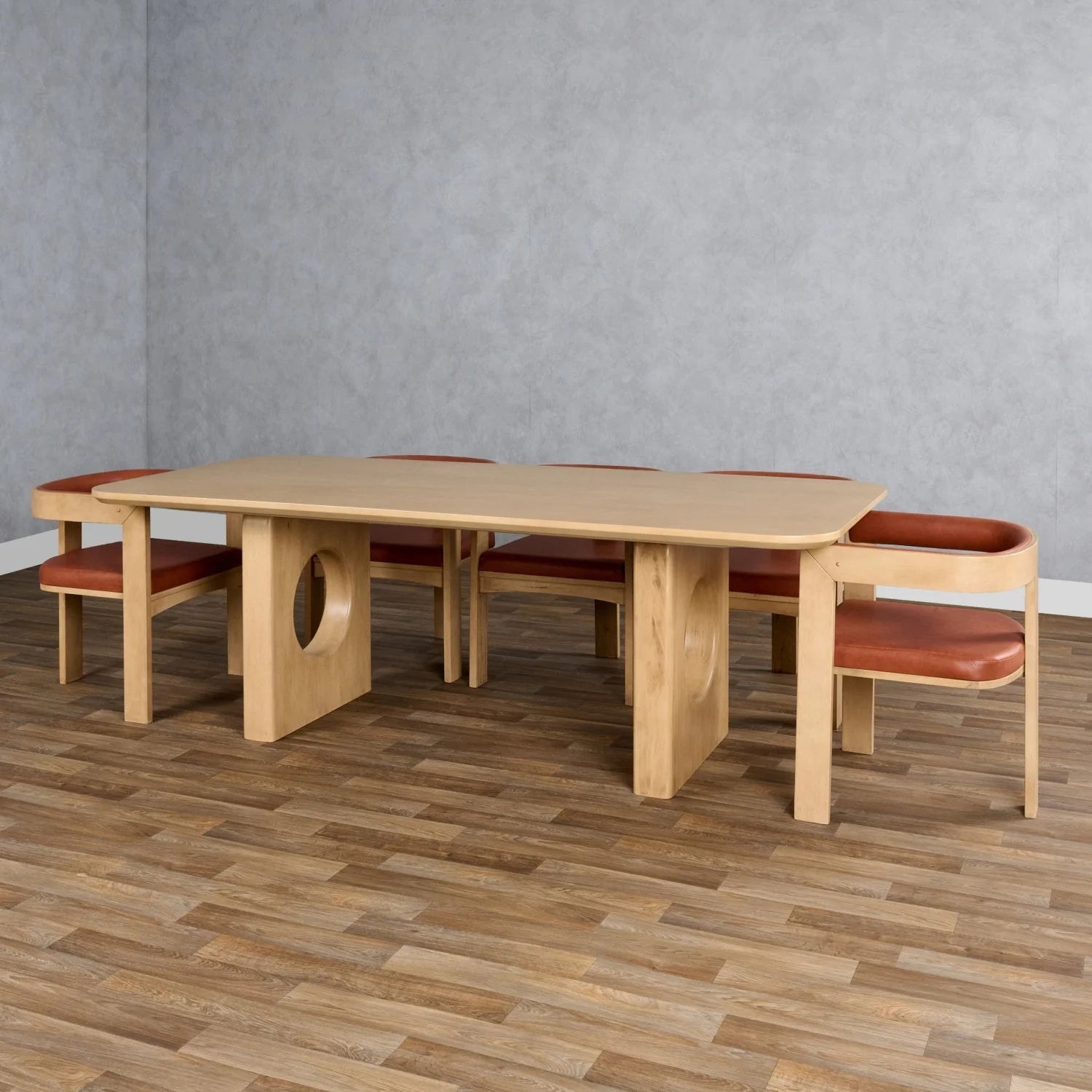 Luxury Rectangular White Oak Dining Table Modern Italian Style for Villa