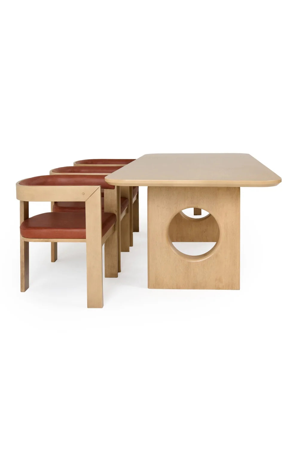 Luxury Rectangular White Oak Dining Table Modern Italian Style for Villa