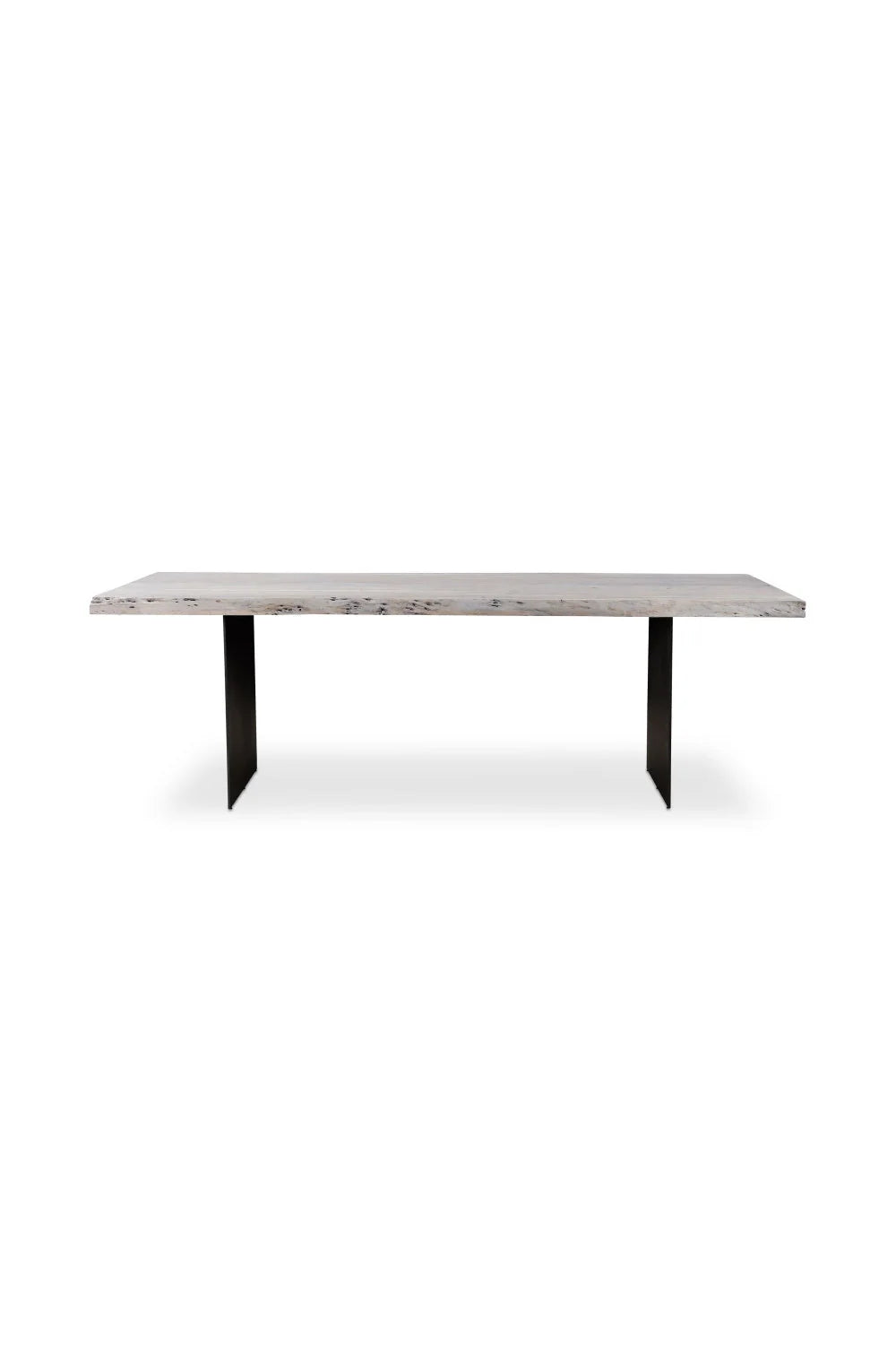 Luxury Rectangular Whitewashed Acacia Dining Table Modern Italian Style for Villa