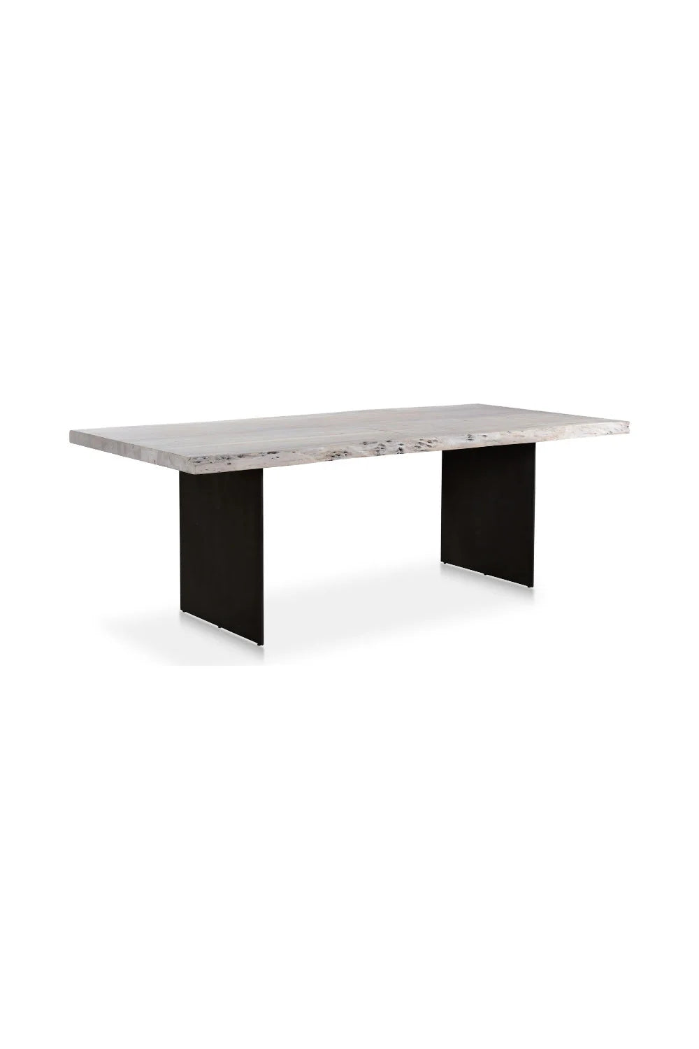 Luxury Rectangular Whitewashed Acacia Dining Table Modern Italian Style for Villa