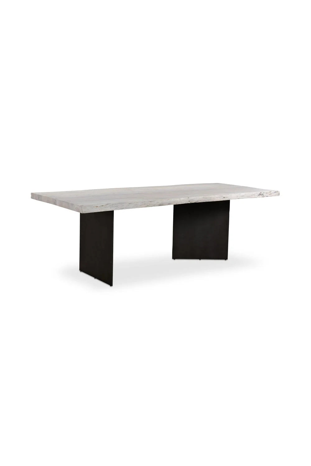 Luxury Rectangular Whitewashed Acacia Dining Table Modern Italian Style for Villa