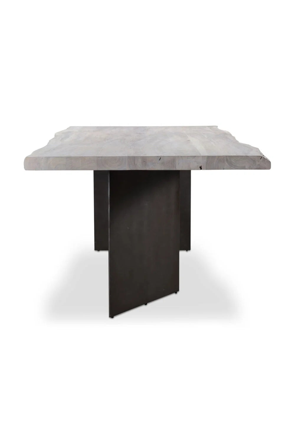 Luxury Rectangular Whitewashed Acacia Dining Table Modern Italian Style for Villa