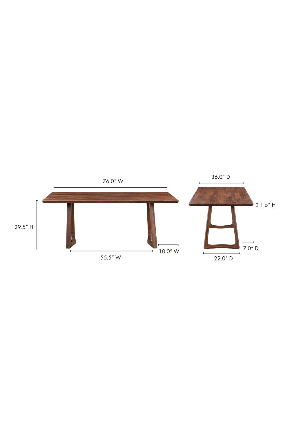 Luxury Rectangular Wooden Dining Table Modern Italian Style for Villa