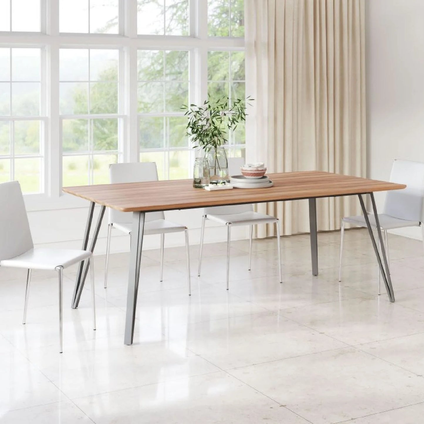 Luxury Rectangular Wooden Dining Table Modern Italian Style for Villa