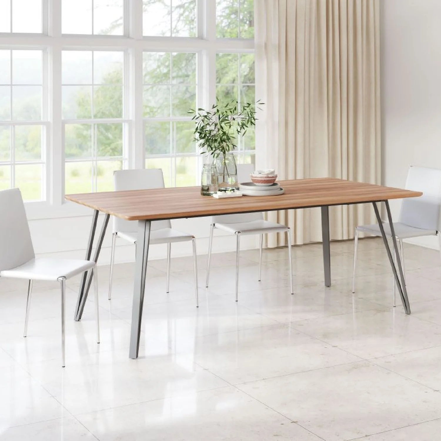 Luxury Rectangular Wooden Dining Table Modern Italian Style for Villa