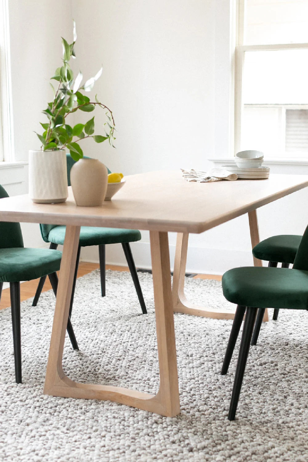 Luxury Rectangular Wooden Dining Table Modern Italian Style for Villa