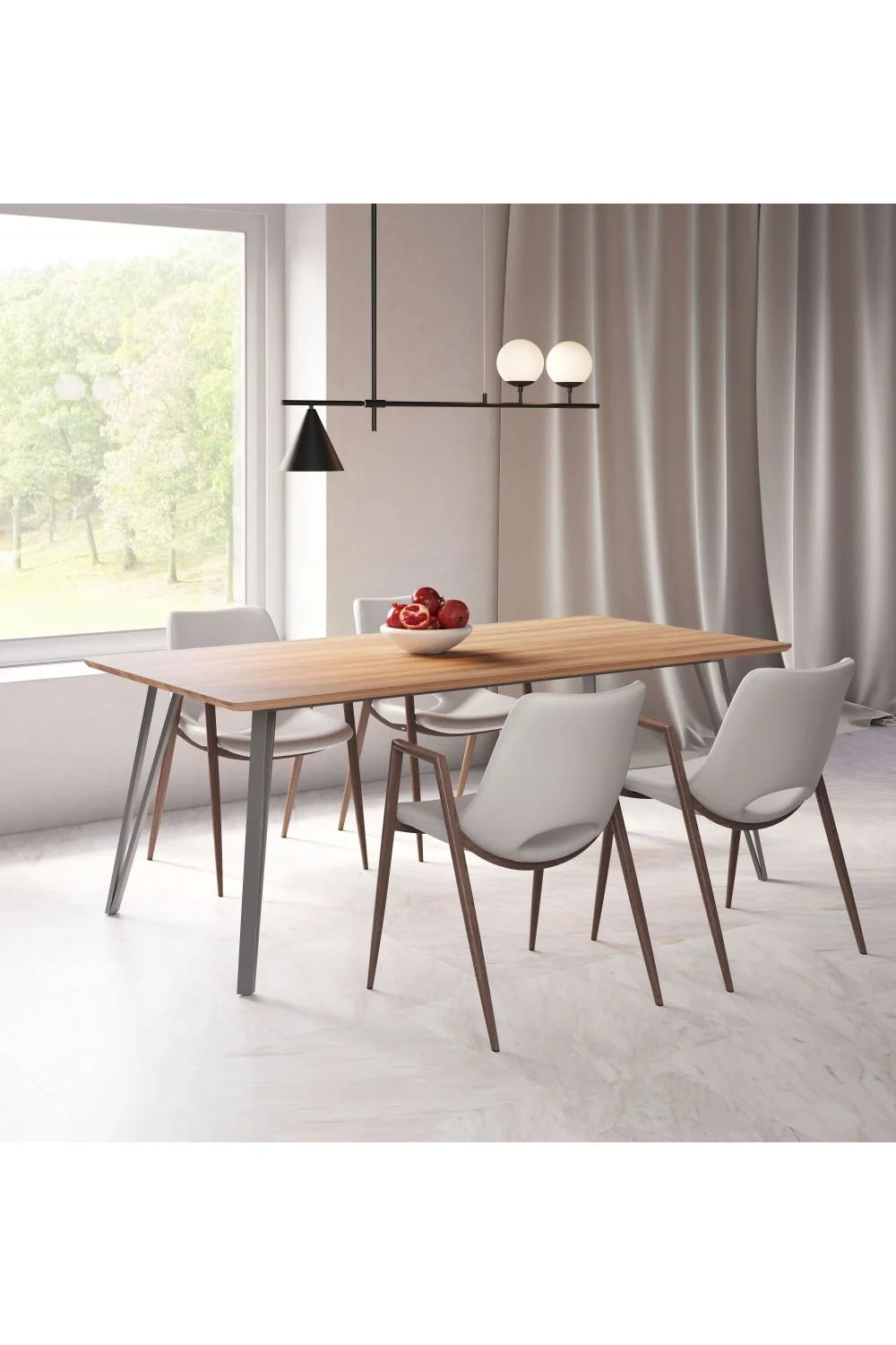 Luxury Rectangular Wooden Dining Table Modern Italian Style for Villa