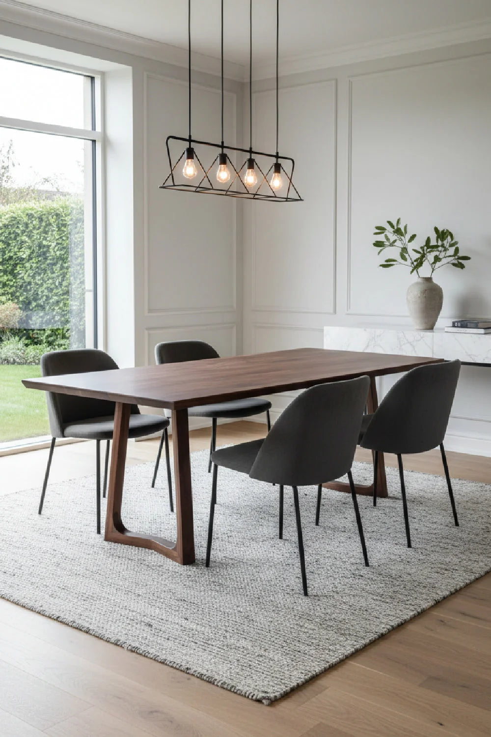 Luxury Rectangular Wooden Dining Table Modern Italian Style for Villa