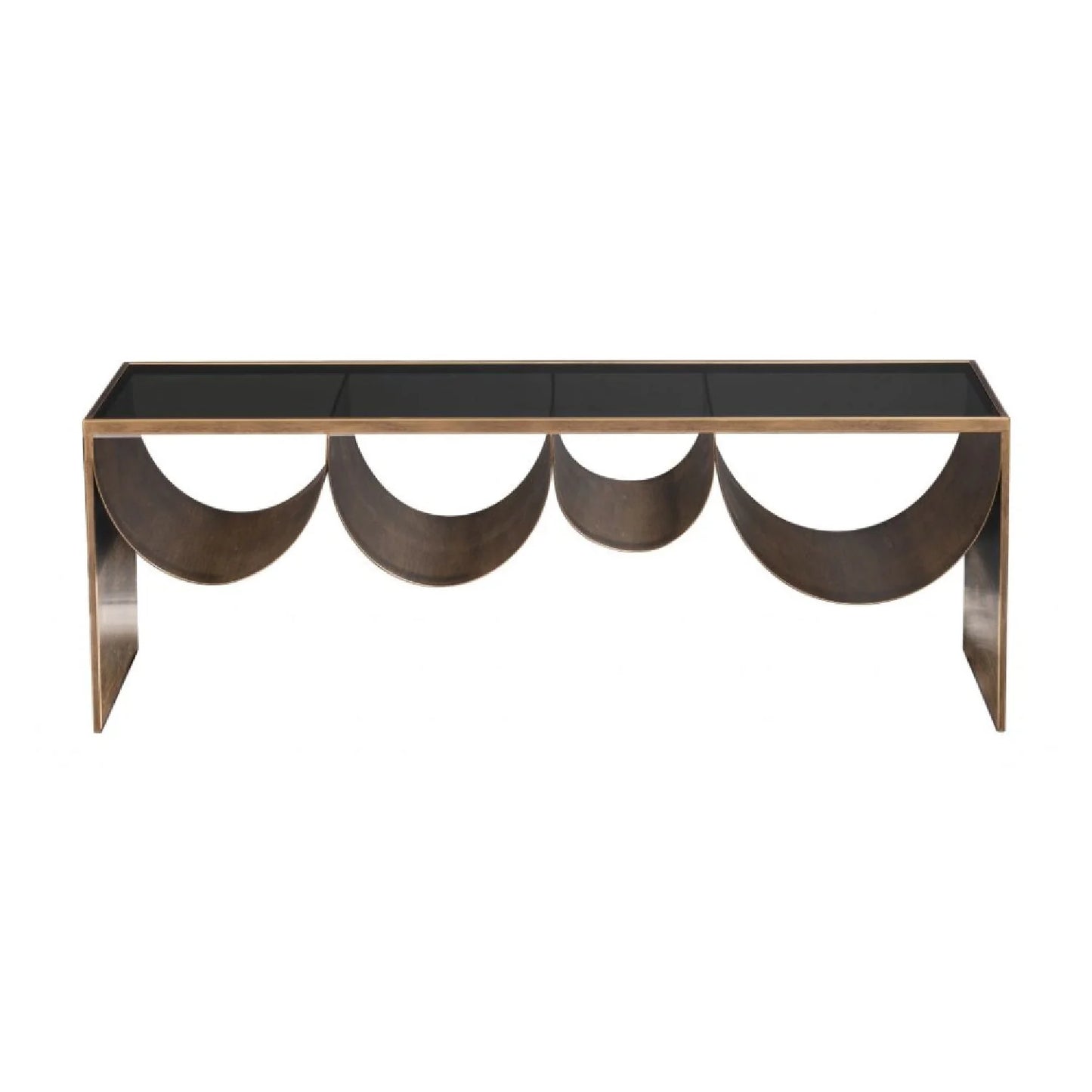 Luxury Reed Glass Coffee Table Modern Italian Style for Villa