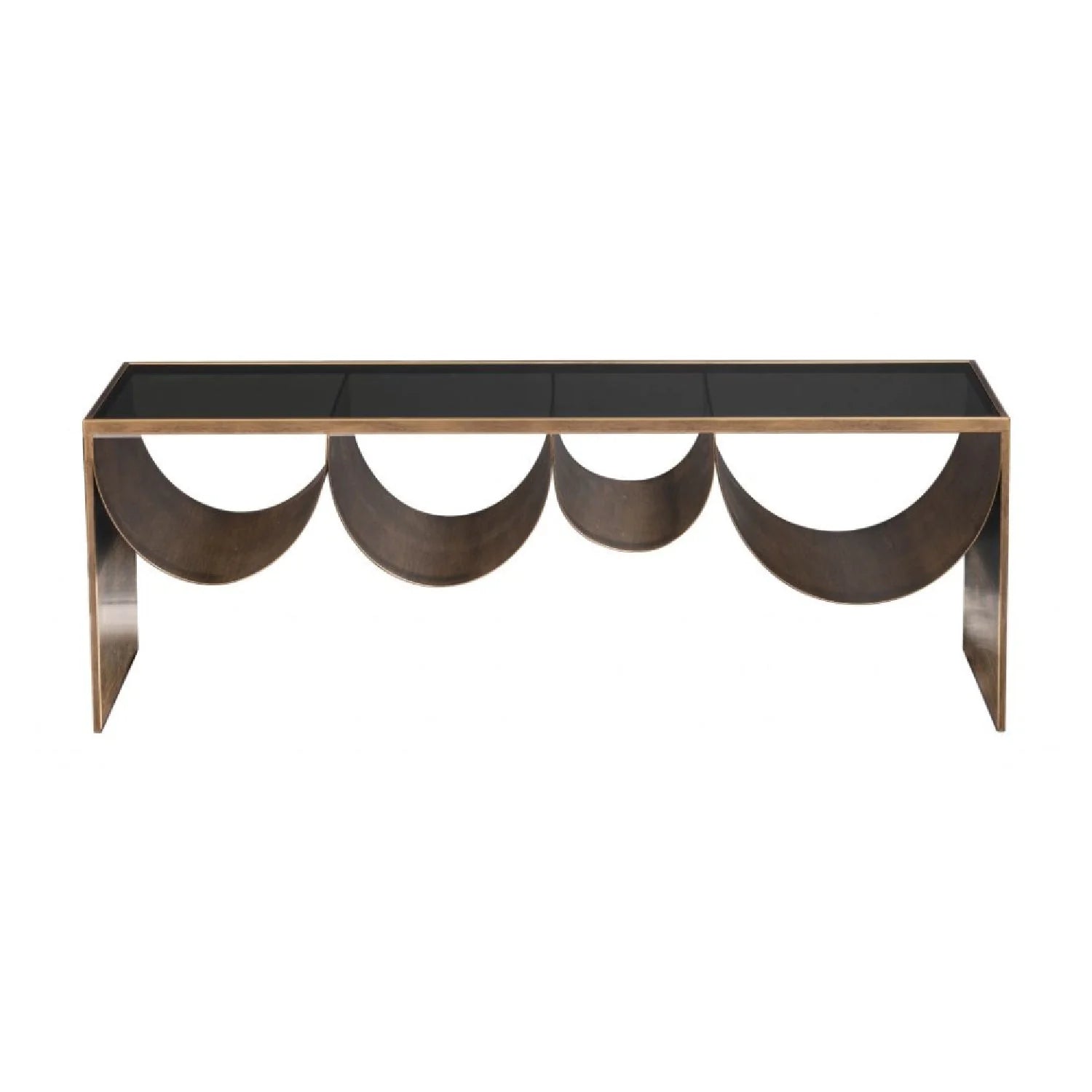 Luxury Reed Glass Coffee Table Modern Italian Style for Villa