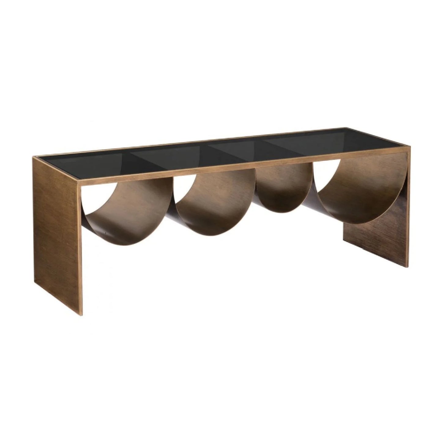 Luxury Reed Glass Coffee Table Modern Italian Style for Villa