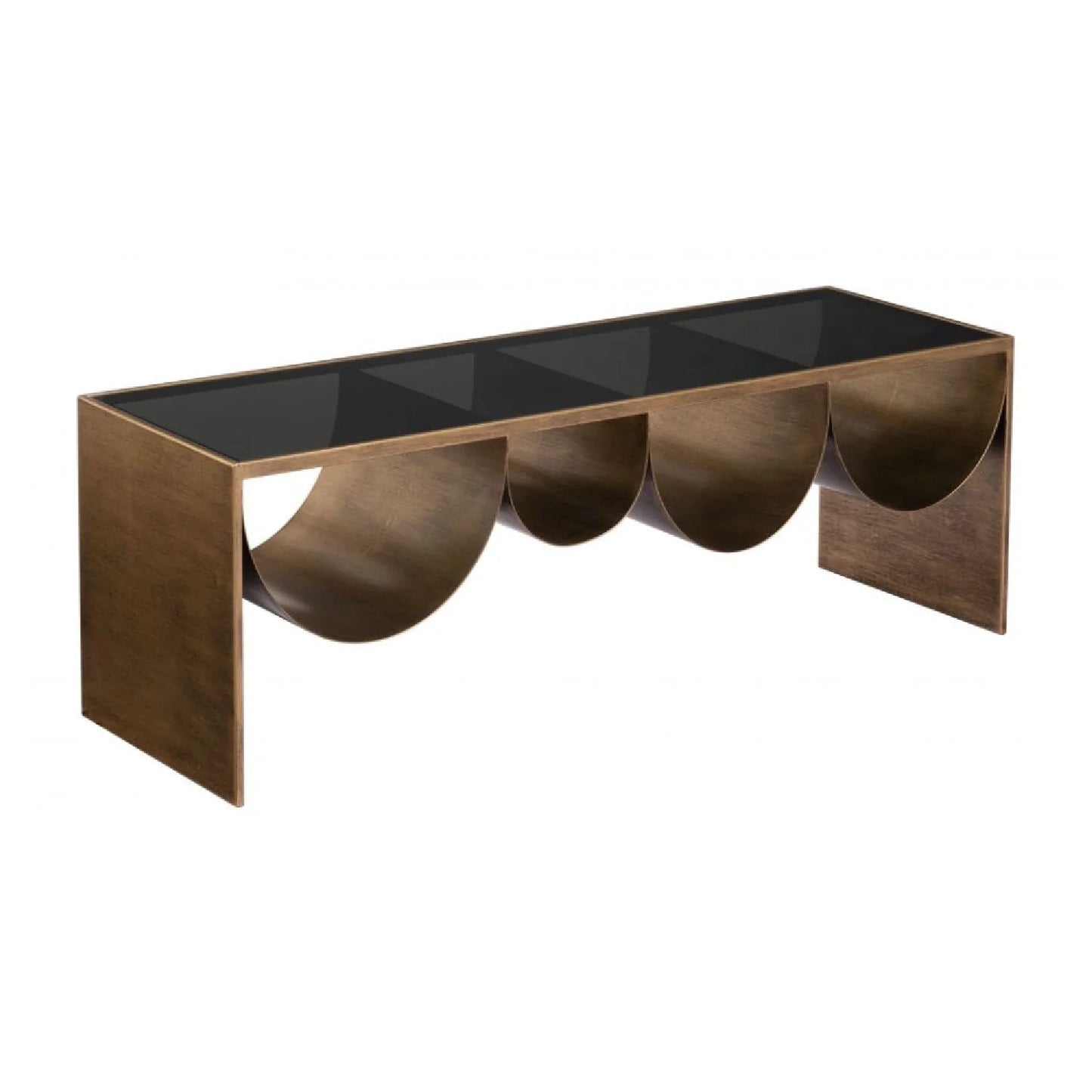 Luxury Reed Glass Coffee Table Modern Italian Style for Villa