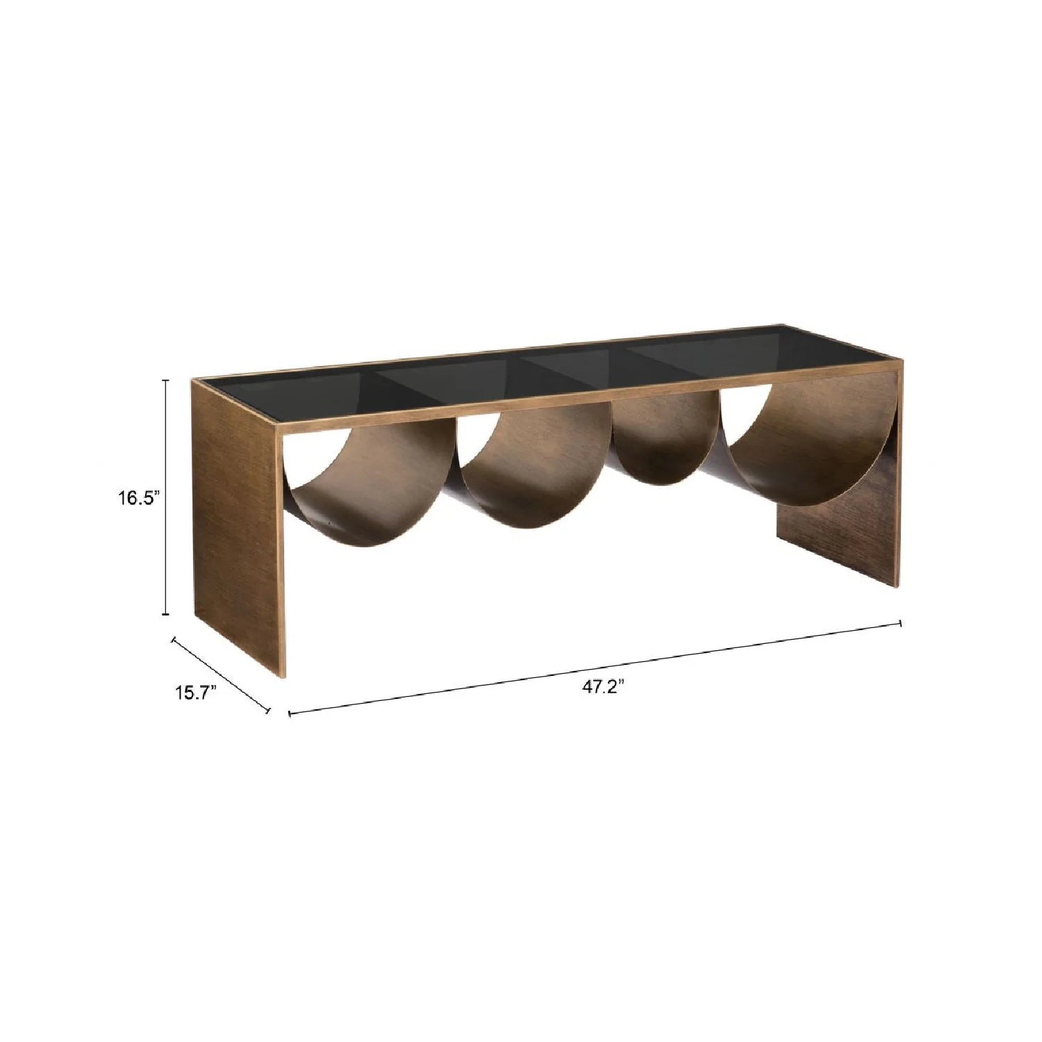 Luxury Reed Glass Coffee Table Modern Italian Style for Villa