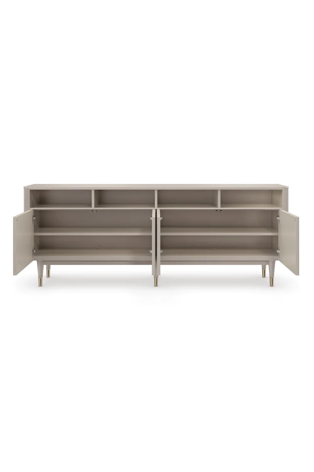Luxury Reeded 4-Door TV Cabinet Modern Italian Style for Villa