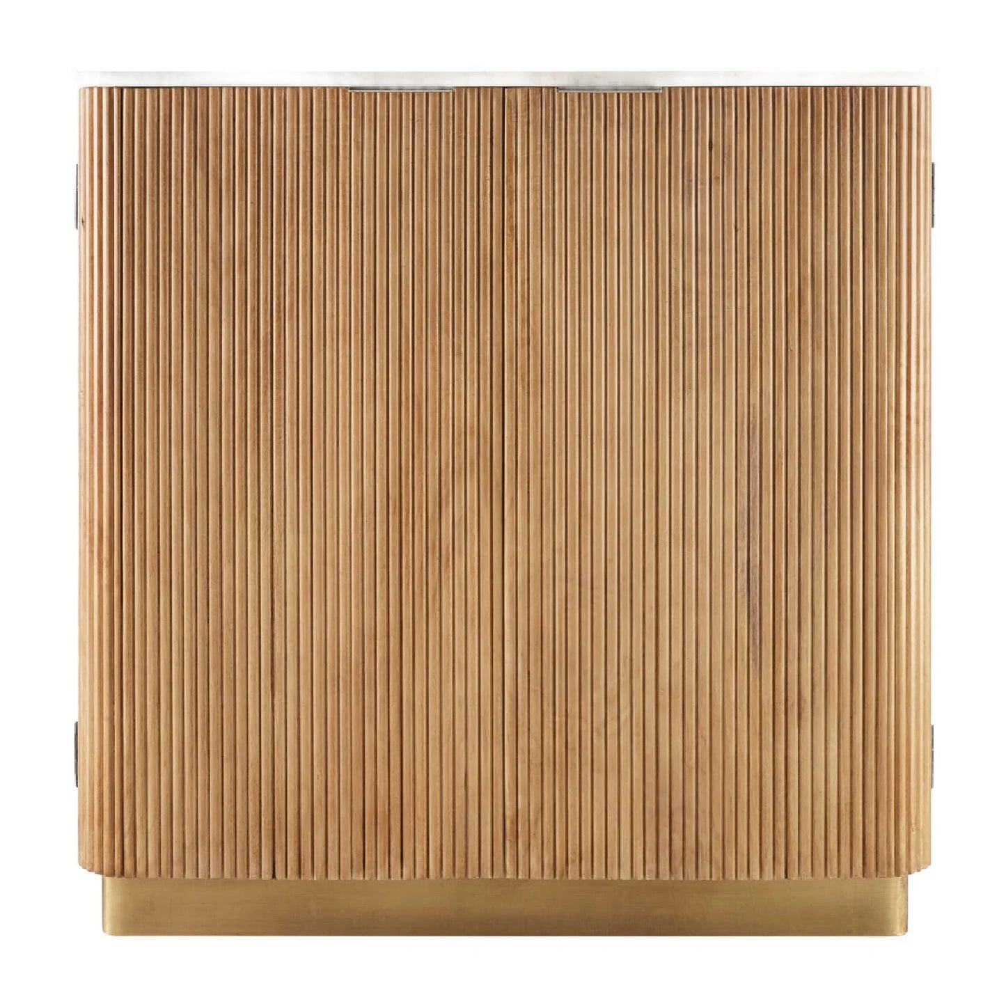 Luxury Reeded Wood Cabinet Modern Italian Style for Villa