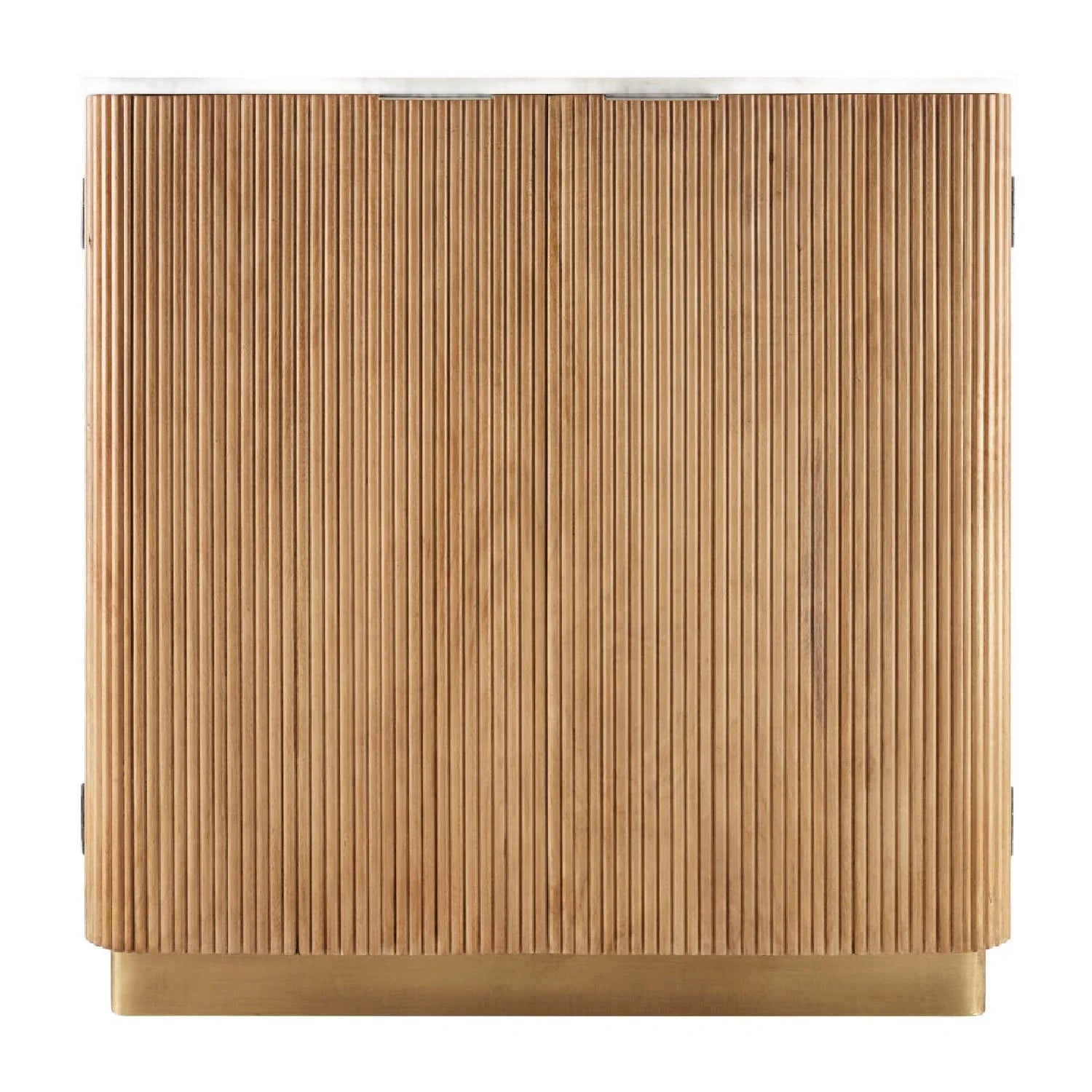 Luxury Reeded Wood Cabinet Modern Italian Style for Villa