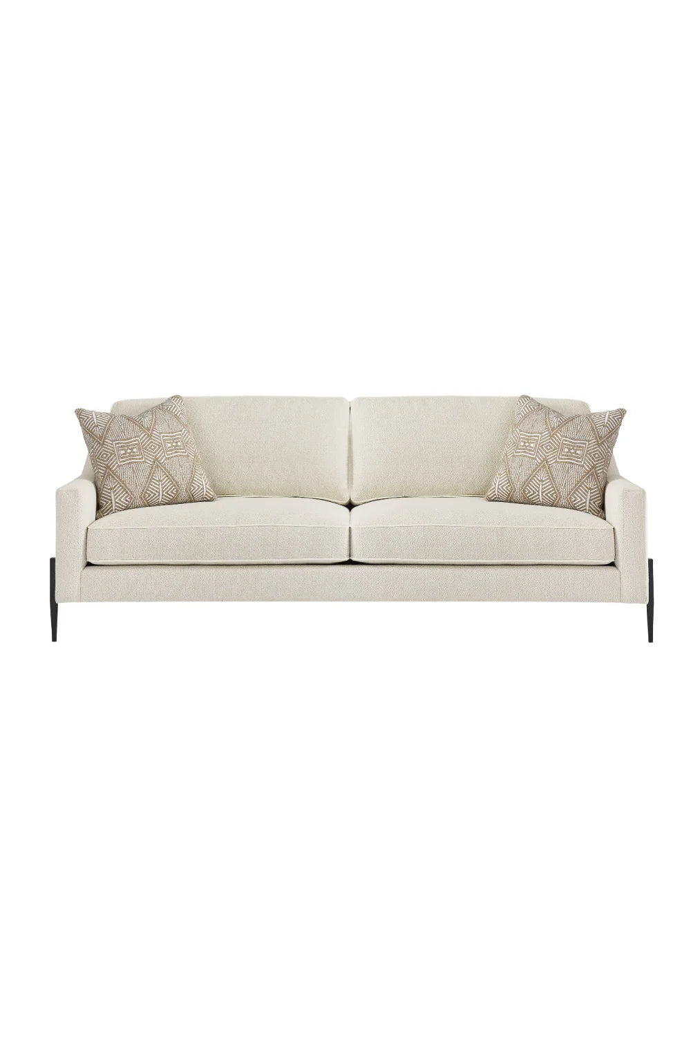 Luxury Remix Cream Fabric Three Seater Sofa Modern Italian Style for Villa