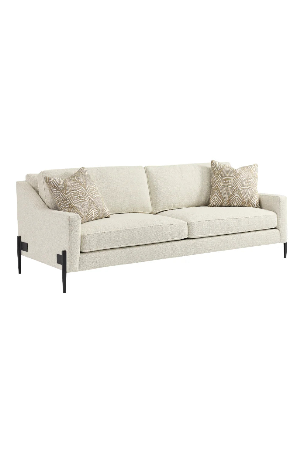 Luxury Remix Cream Fabric Three Seater Sofa Modern Italian Style for Villa