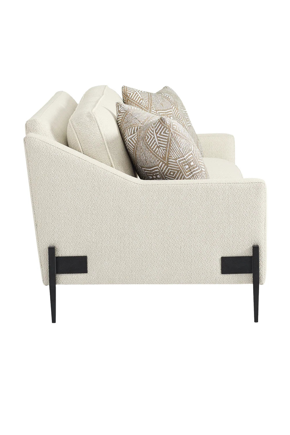 Luxury Remix Cream Fabric Three Seater Sofa Modern Italian Style for Villa