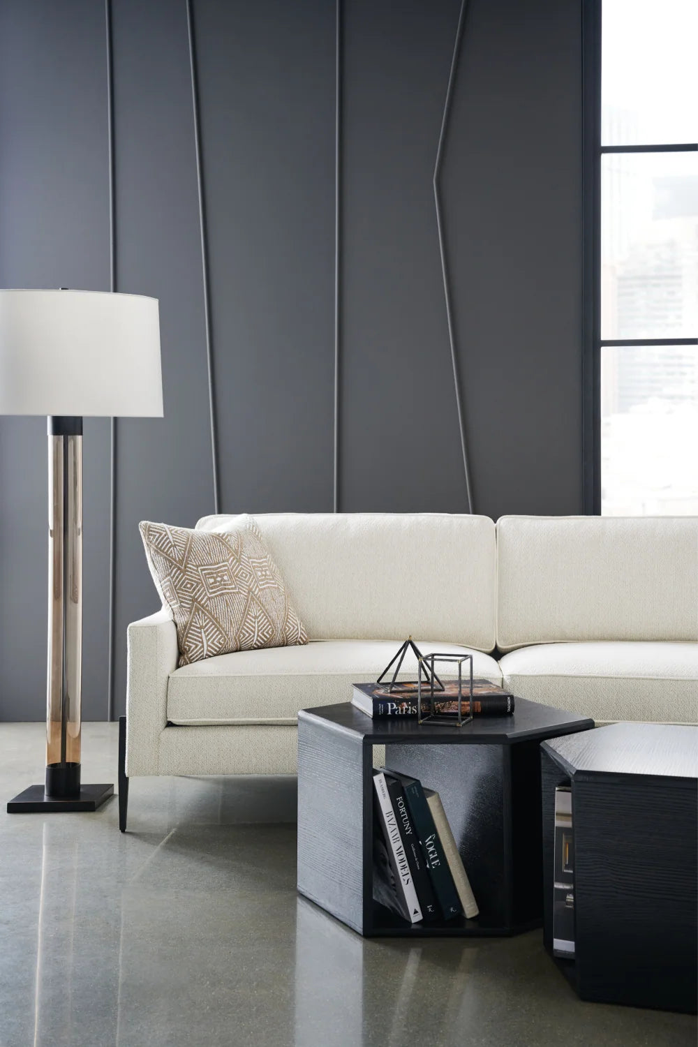 Luxury Remix Cream Fabric Three Seater Sofa Modern Italian Style for Villa