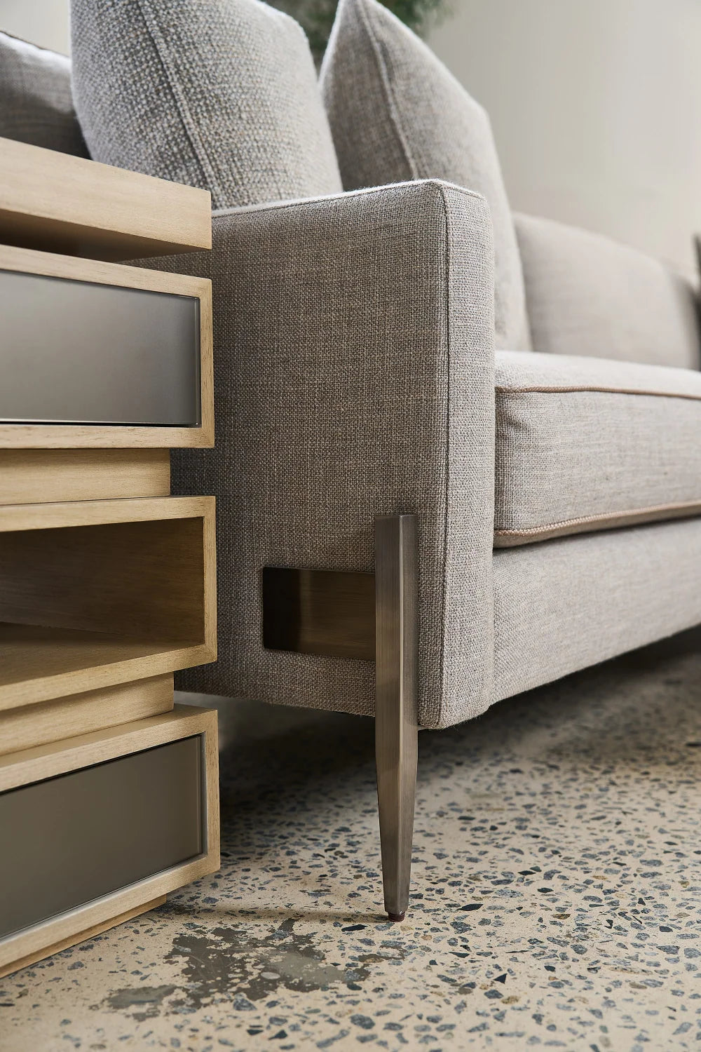 Luxury Remix Wool Blend Sofa Modern Italian Style for Villa