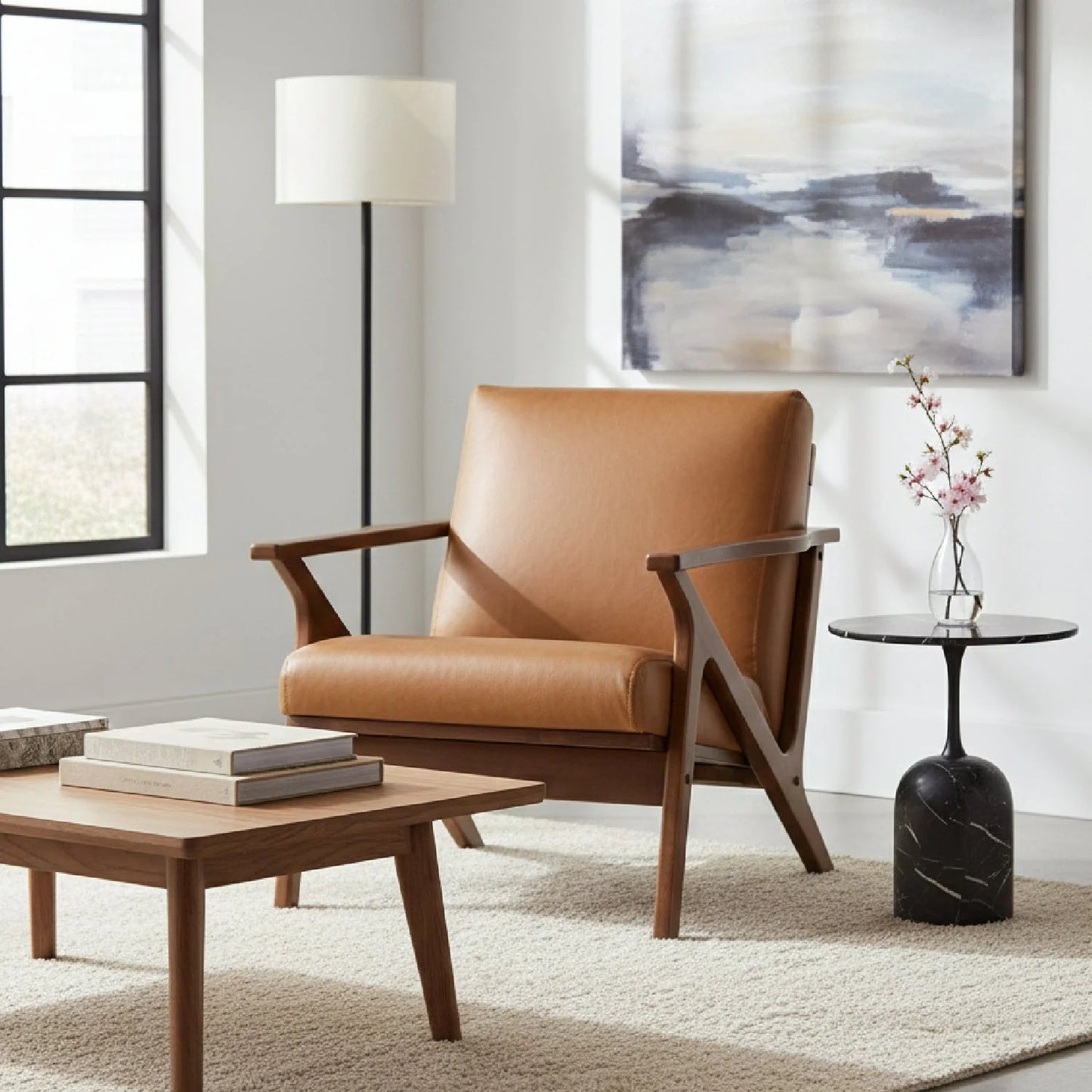 Luxury Retro Padded Lounge Chair Modern Italian Style for Villa