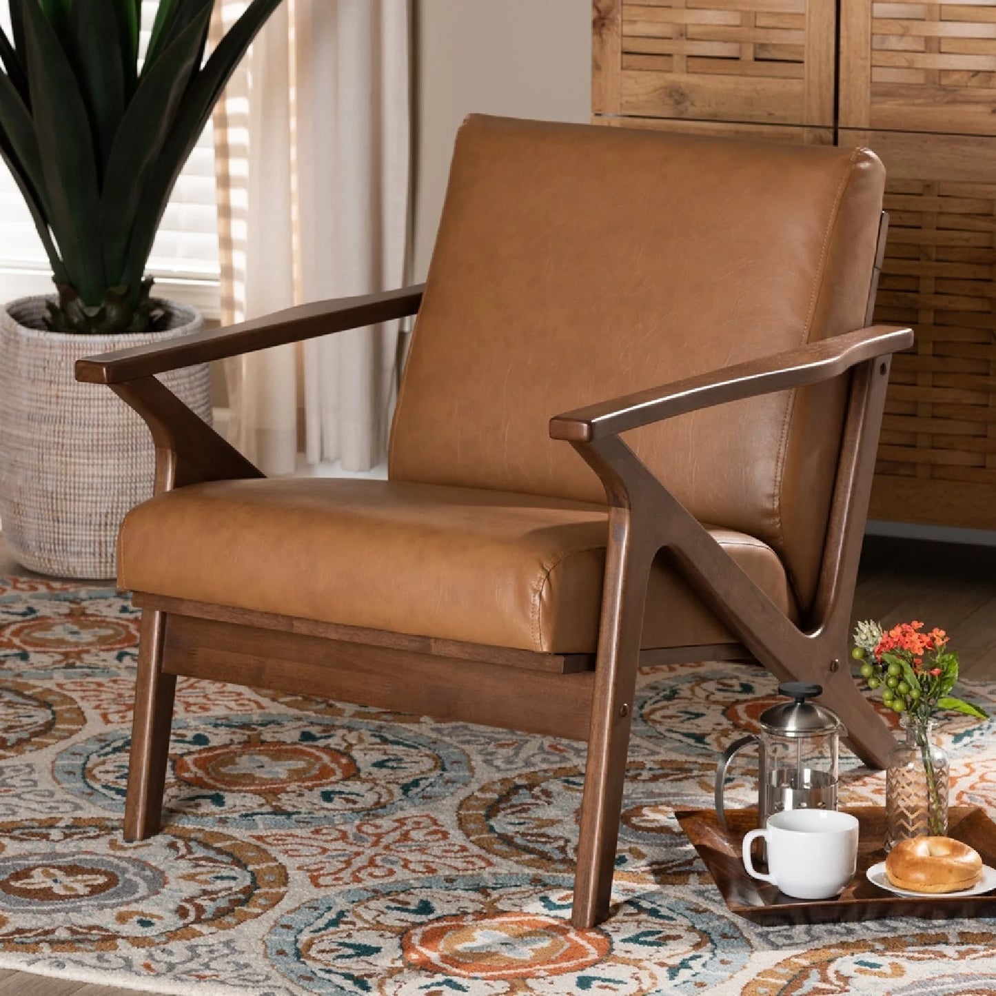 Luxury Retro Padded Lounge Chair Modern Italian Style for Villa