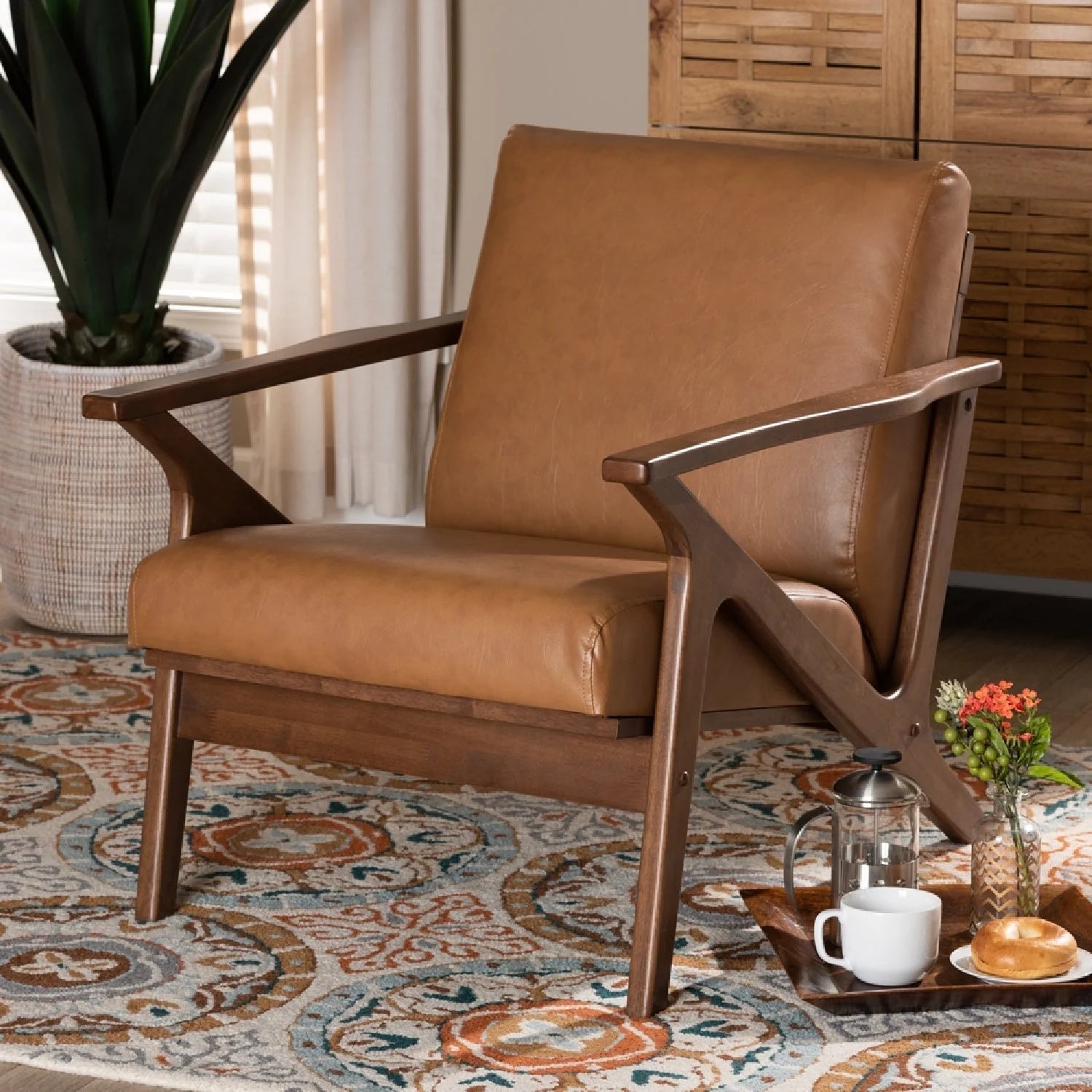 Luxury Retro Padded Lounge Chair Modern Italian Style for Villa