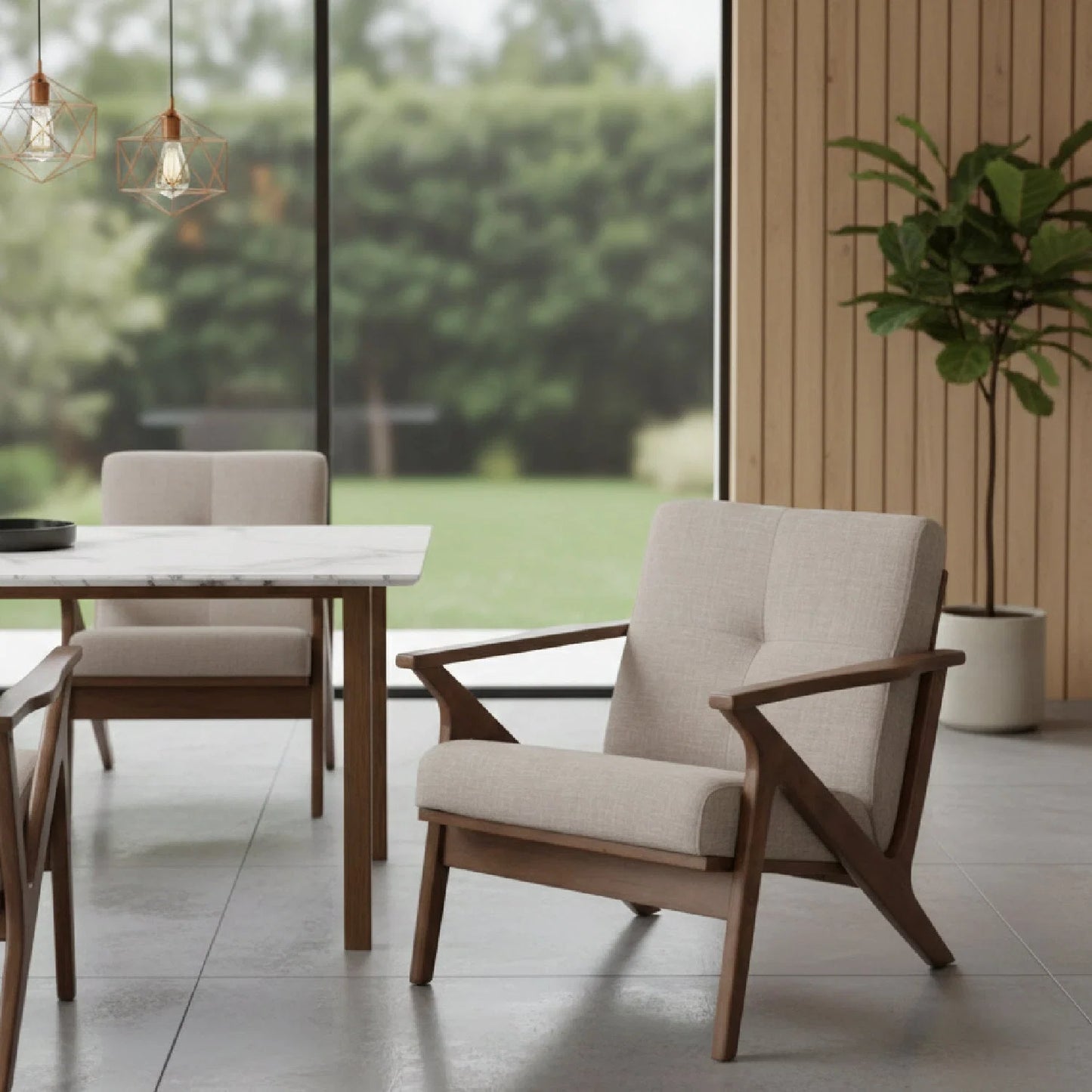 Luxury Retro Padded Lounge Chair Modern Italian Style for Villa