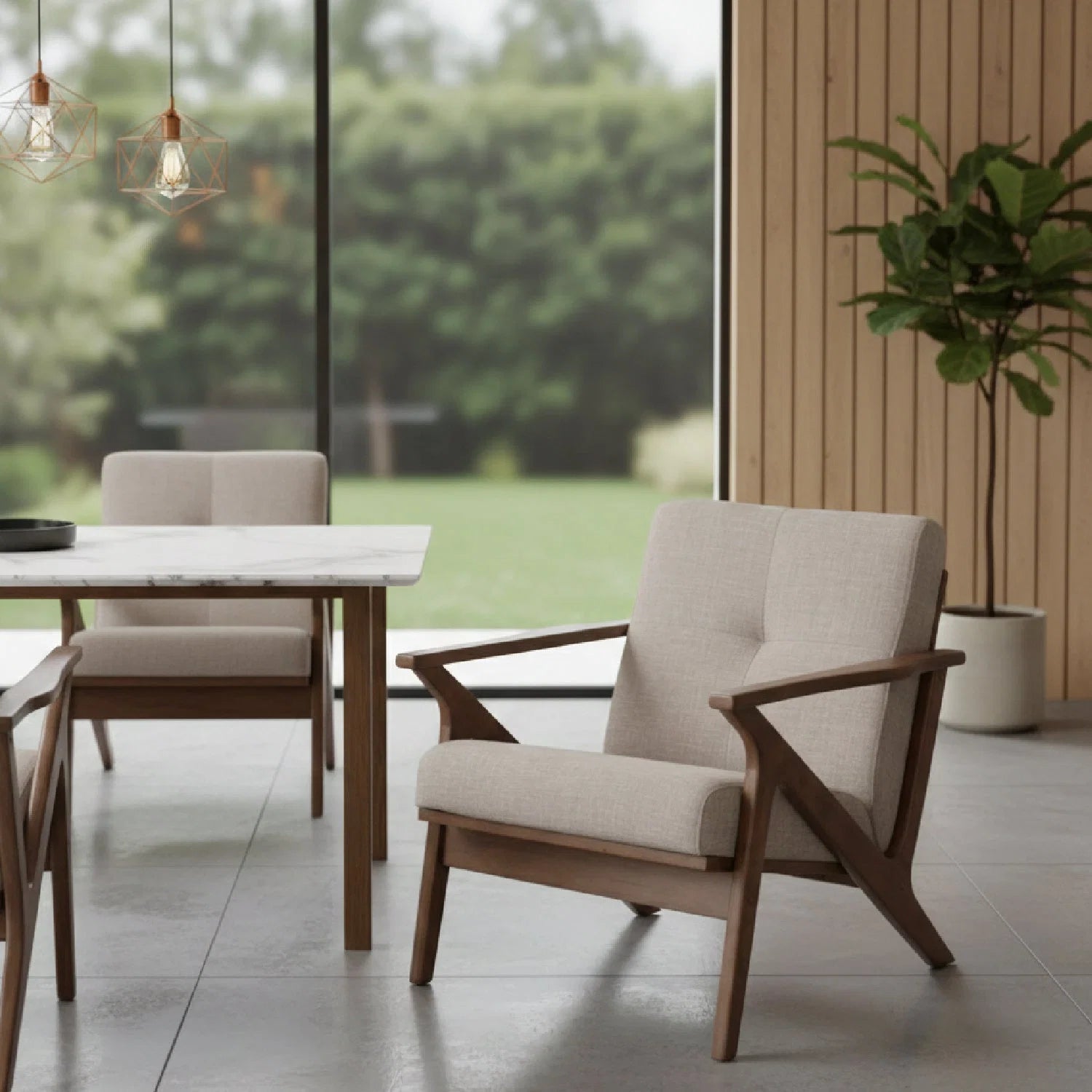 Luxury Retro Padded Lounge Chair Modern Italian Style for Villa