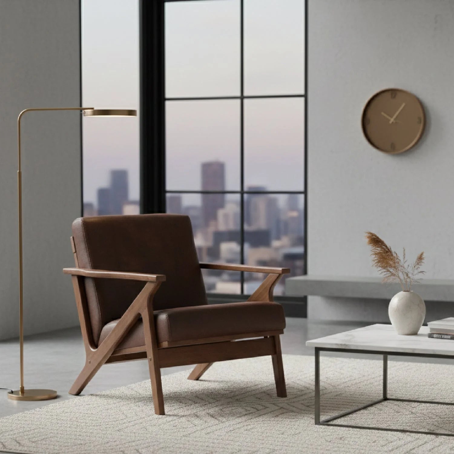 Luxury Retro Padded Lounge Chair Modern Italian Style for Villa