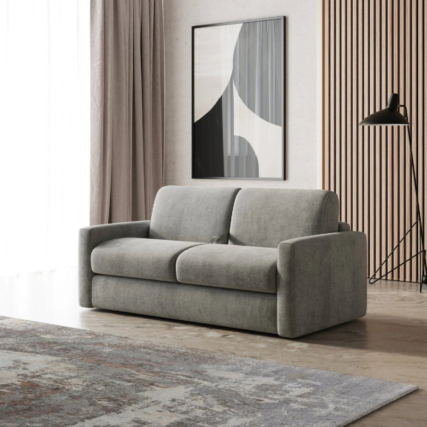 Luxury Revers Fabric Sofa Bed Modern Italian Style for Villa
