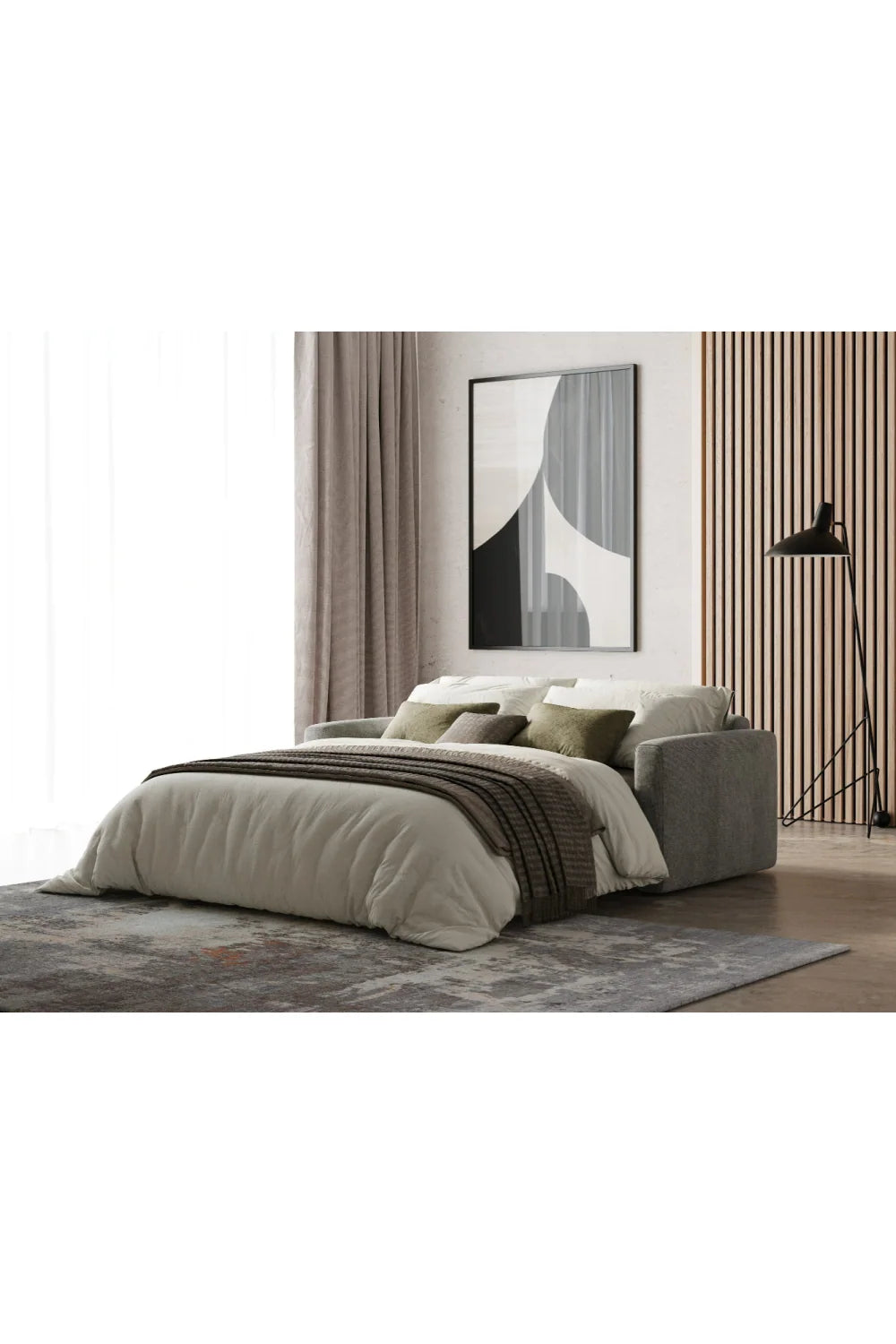Luxury Revers Fabric Sofa Bed Modern Italian Style for Villa