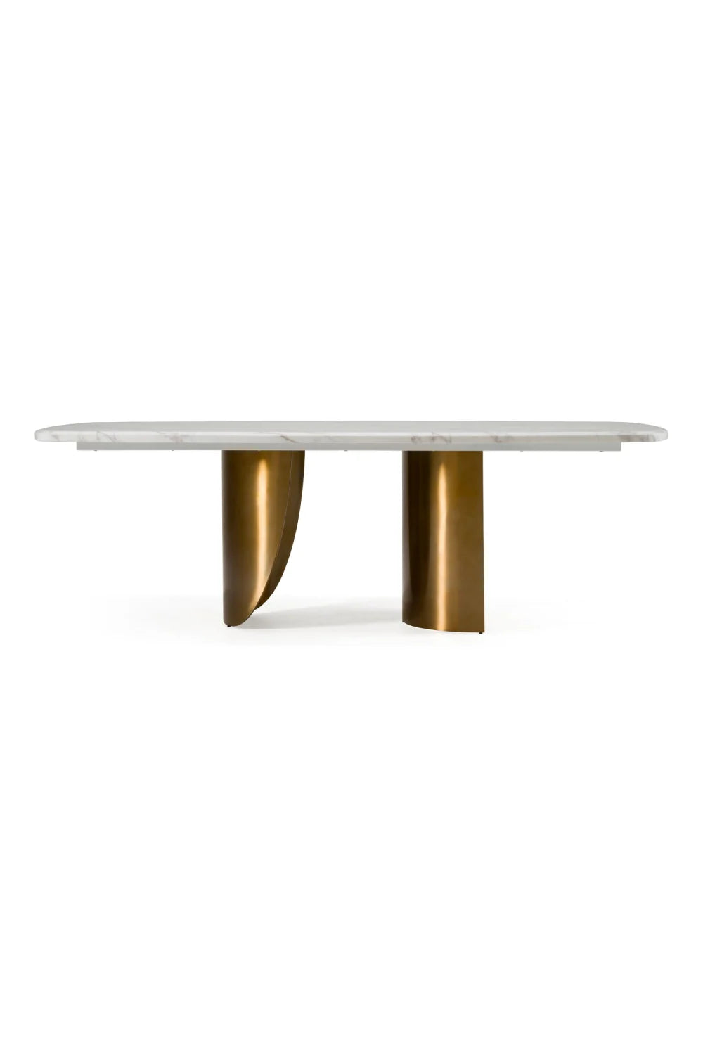 Luxury Reynold White Marble Dining Table Modern Italian Style for Villa
