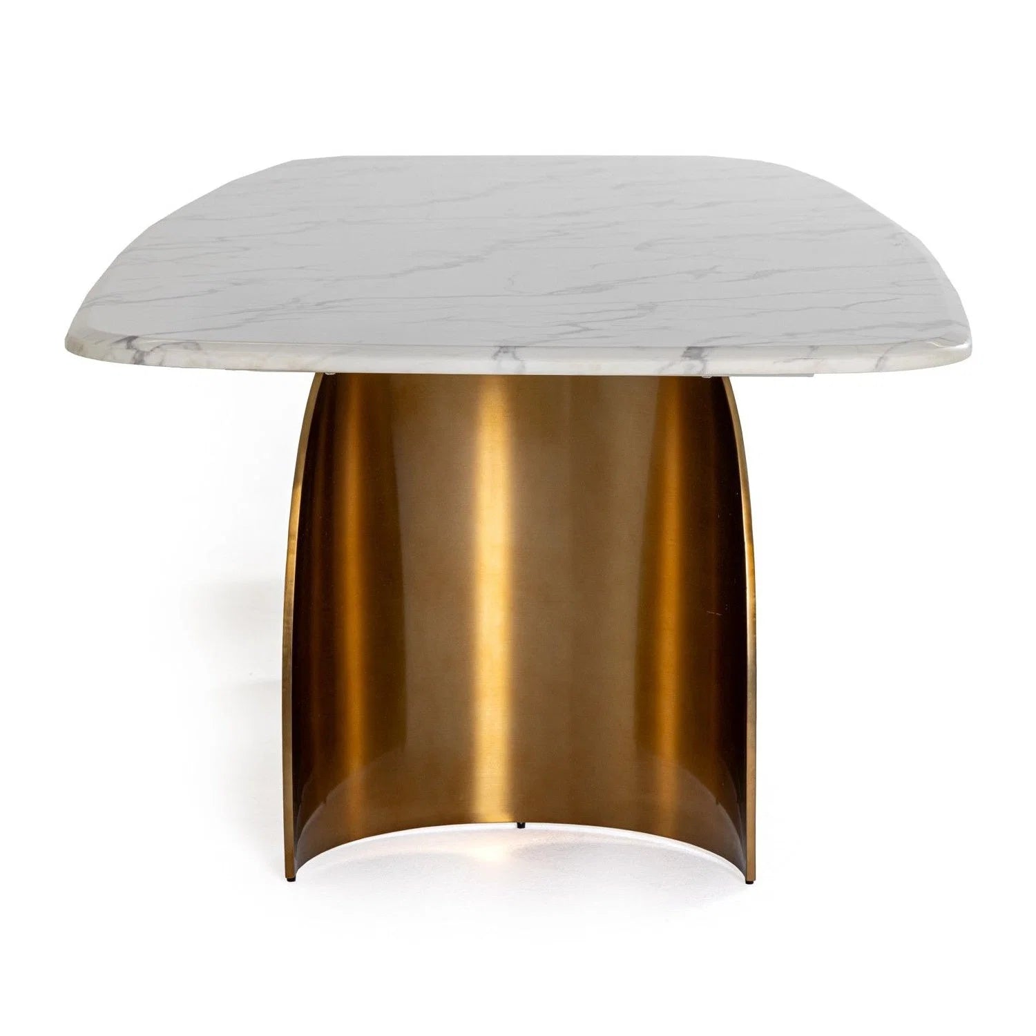 Luxury Reynold White Marble Dining Table Modern Italian Style for Villa