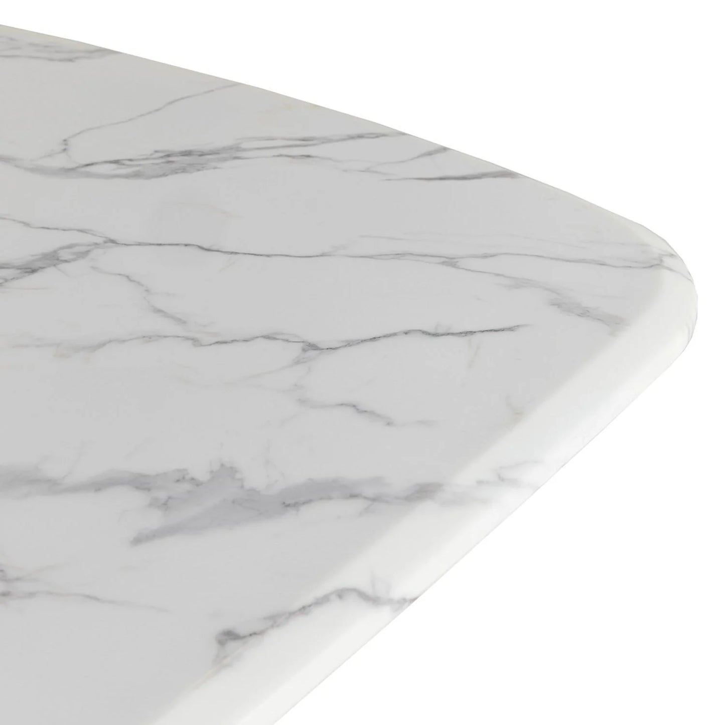 Luxury Reynold White Marble Dining Table Modern Italian Style for Villa
