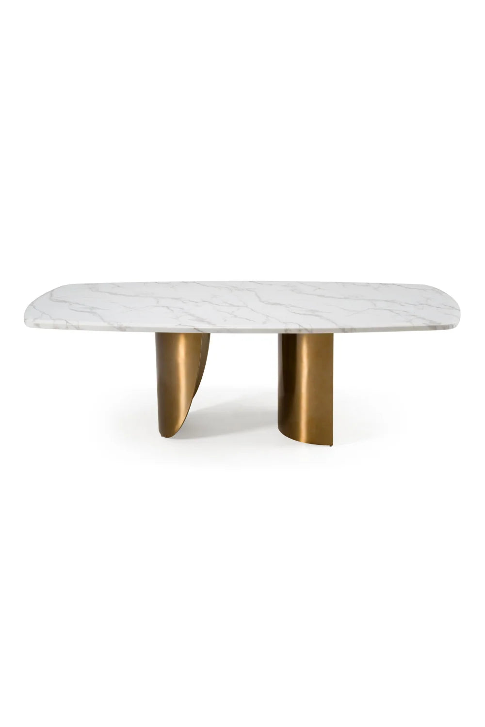 Luxury Reynold White Marble Dining Table Modern Italian Style for Villa