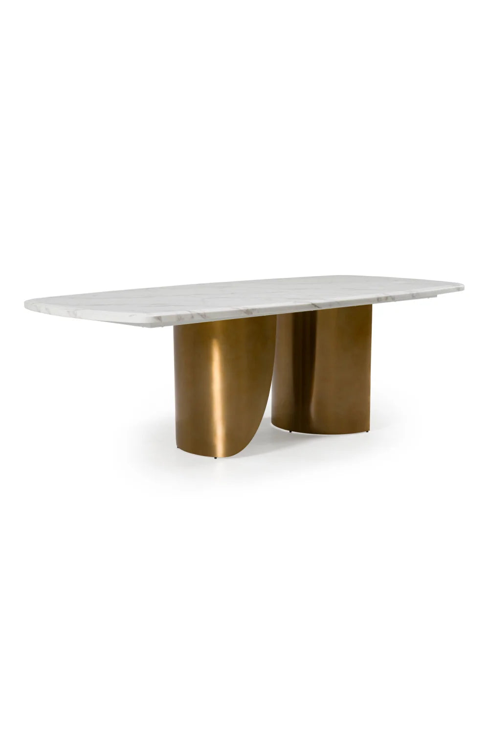 Luxury Reynold White Marble Dining Table Modern Italian Style for Villa
