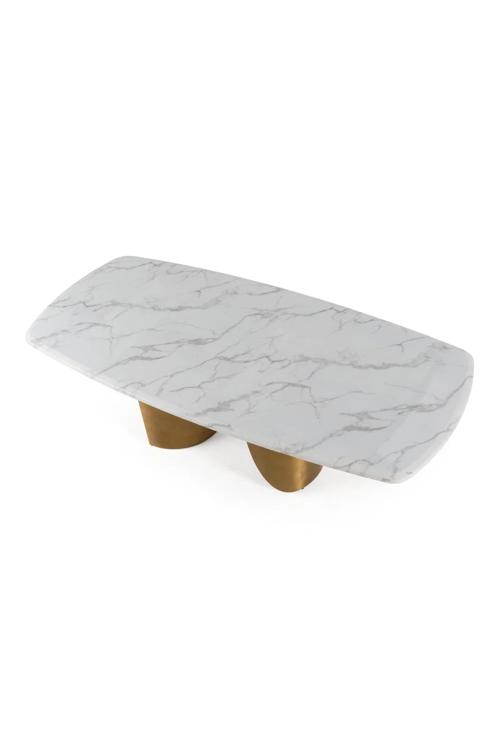 Luxury Reynold White Marble Dining Table Modern Italian Style for Villa
