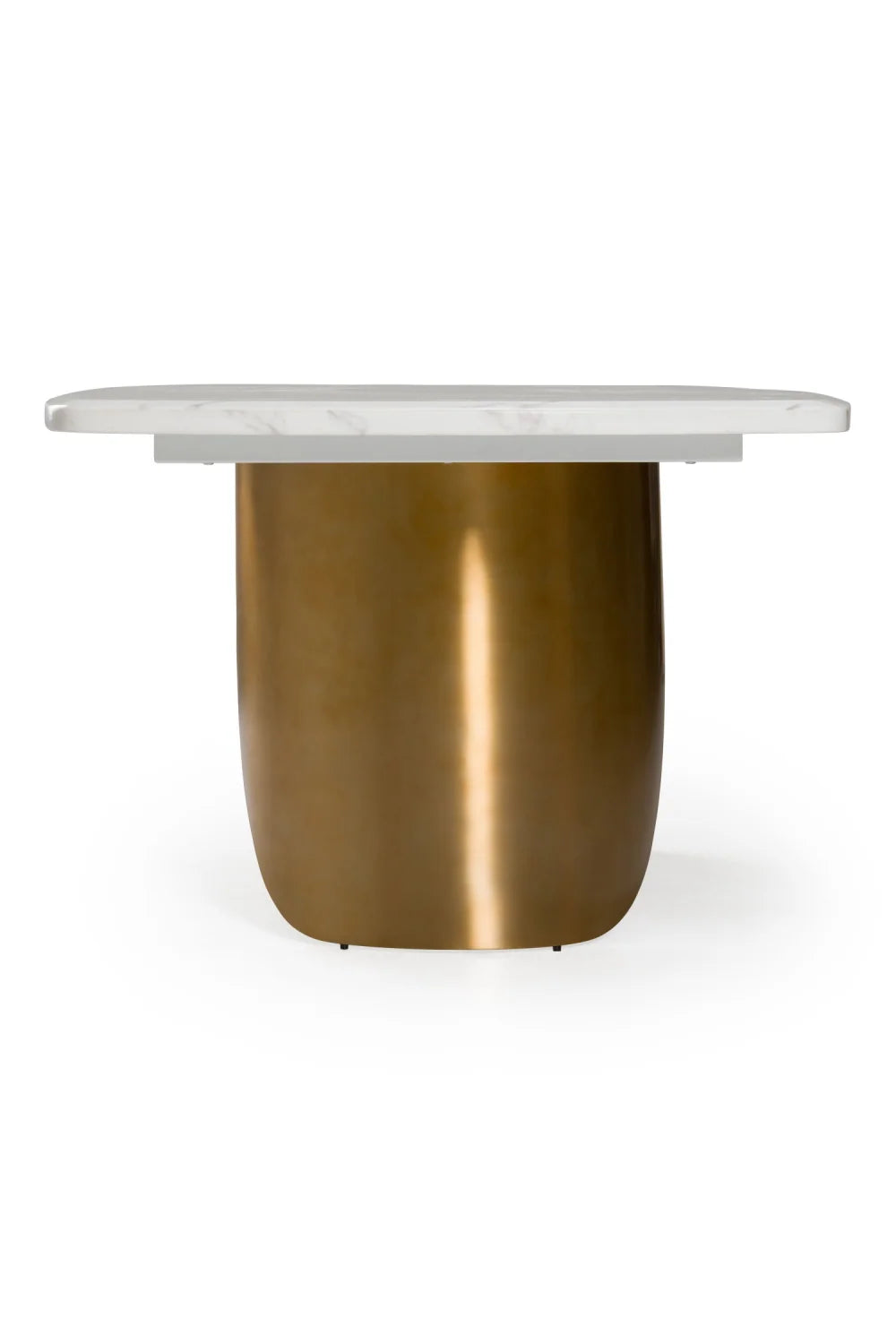 Luxury Reynold White Marble Dining Table Modern Italian Style for Villa