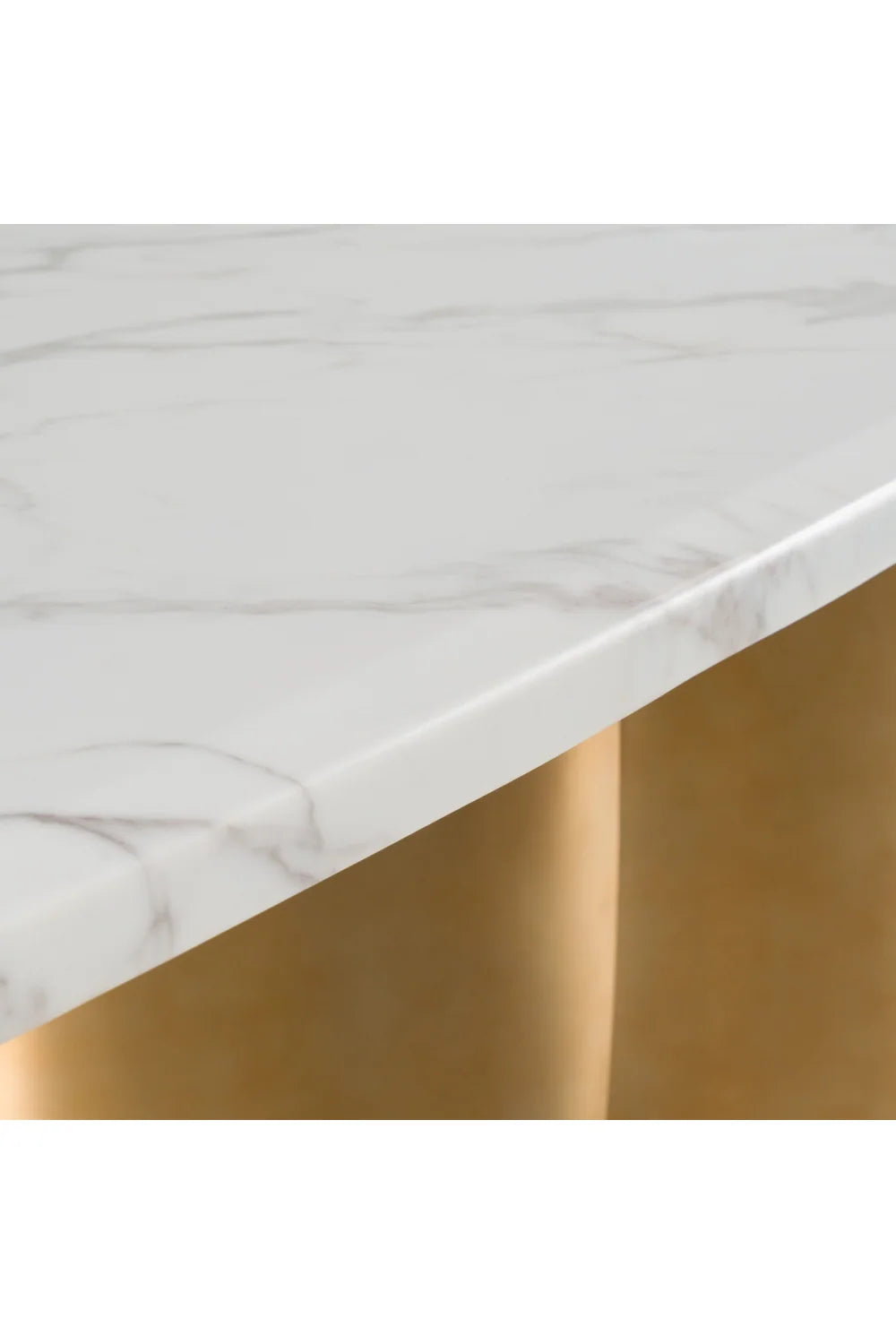 Luxury Reynold White Marble Dining Table Modern Italian Style for Villa