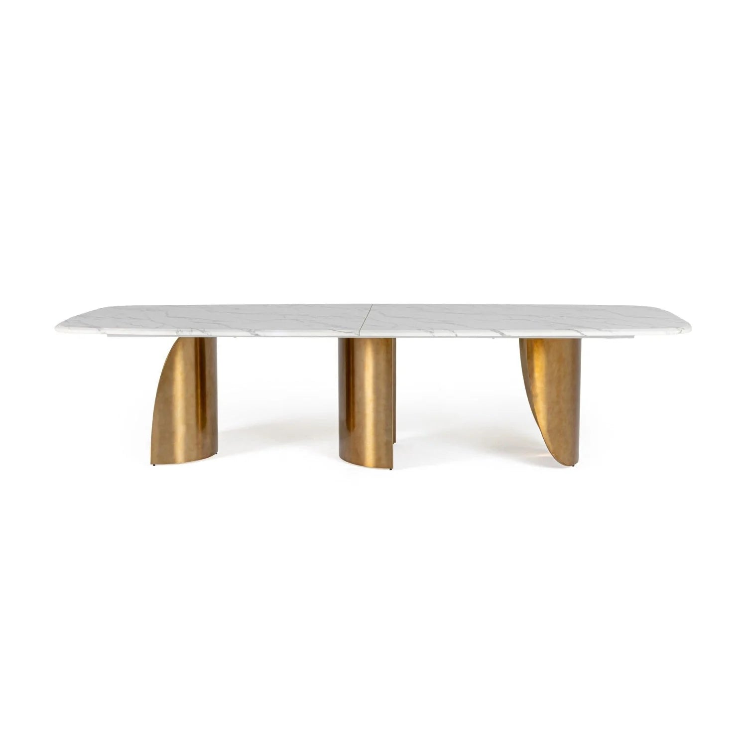Luxury Reynold White Marble Dining Table Modern Italian Style for Villa