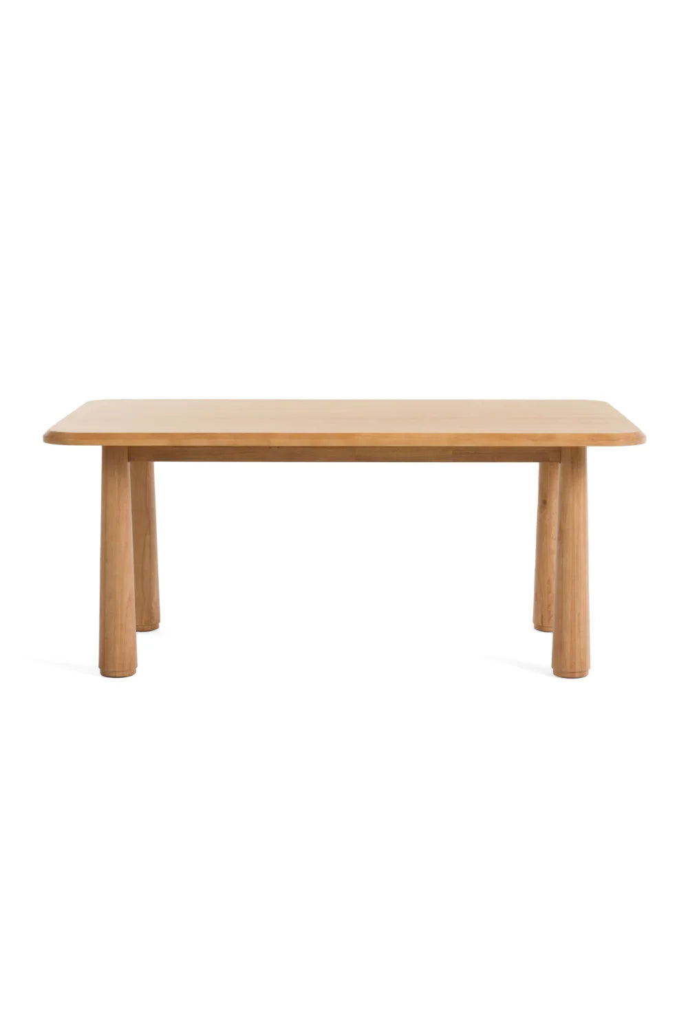 Luxury Rhea Natural Acacia Wood Rectangular Dining Table Modern Italian Style for Villa