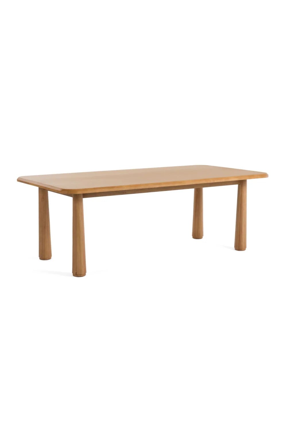 Luxury Rhea Natural Acacia Wood Rectangular Dining Table Modern Italian Style for Villa